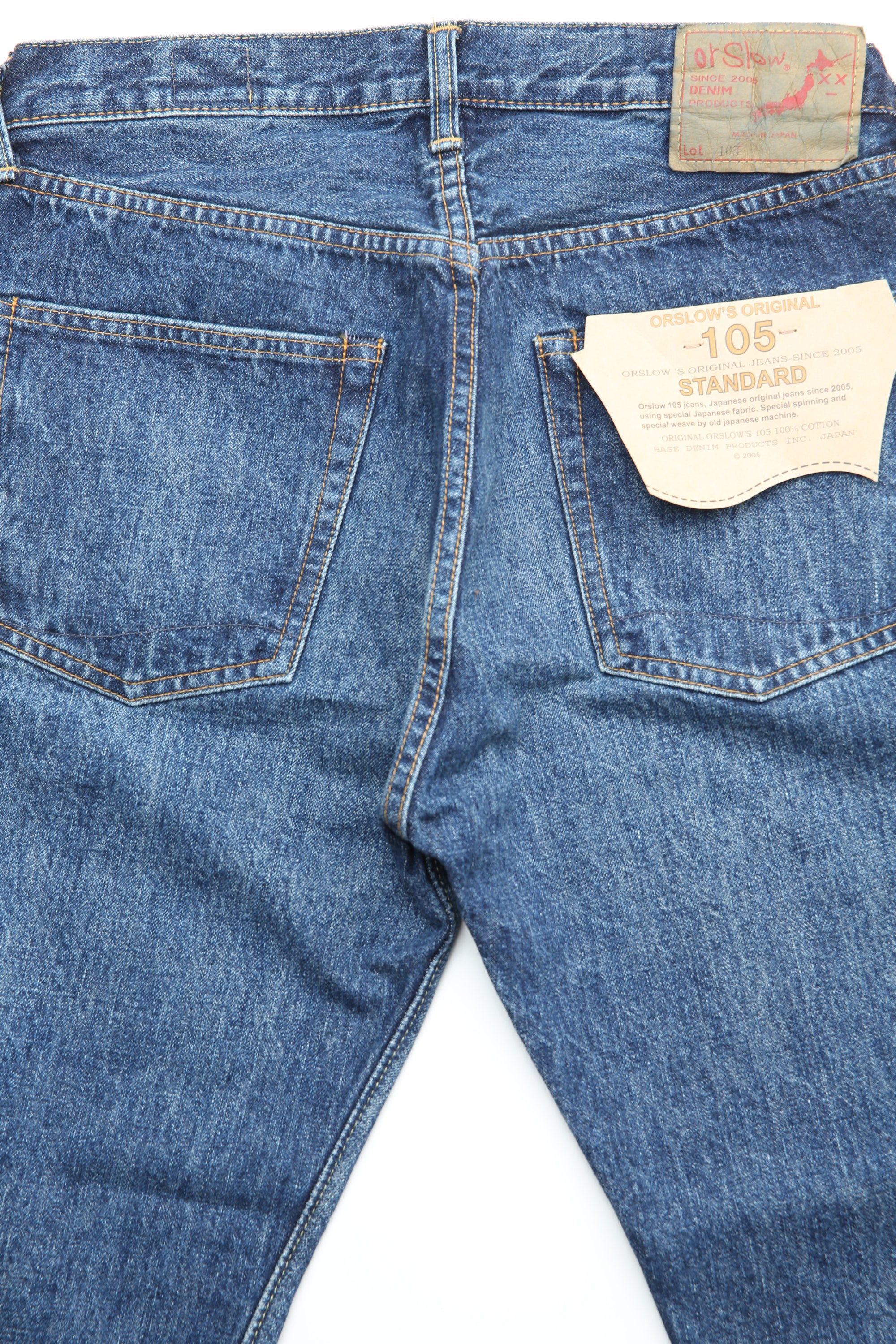 orSlow 105 Standard Fit Selvedge Denim Jean - 2 Year Wash (Dark