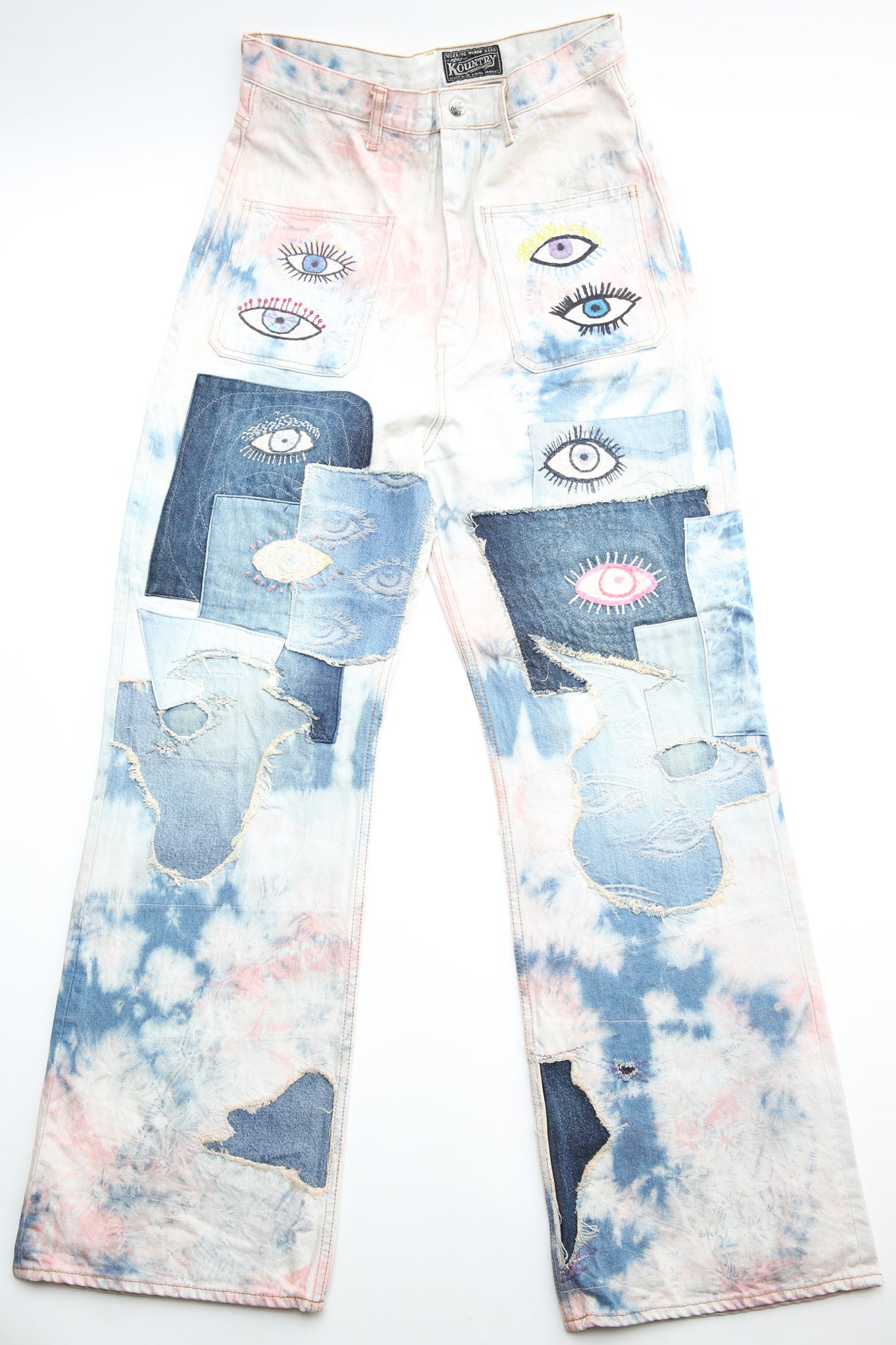 Kapital - 14oz Denim Tie-Dye Baggy Flare Pants(CrazyDixieRemake 