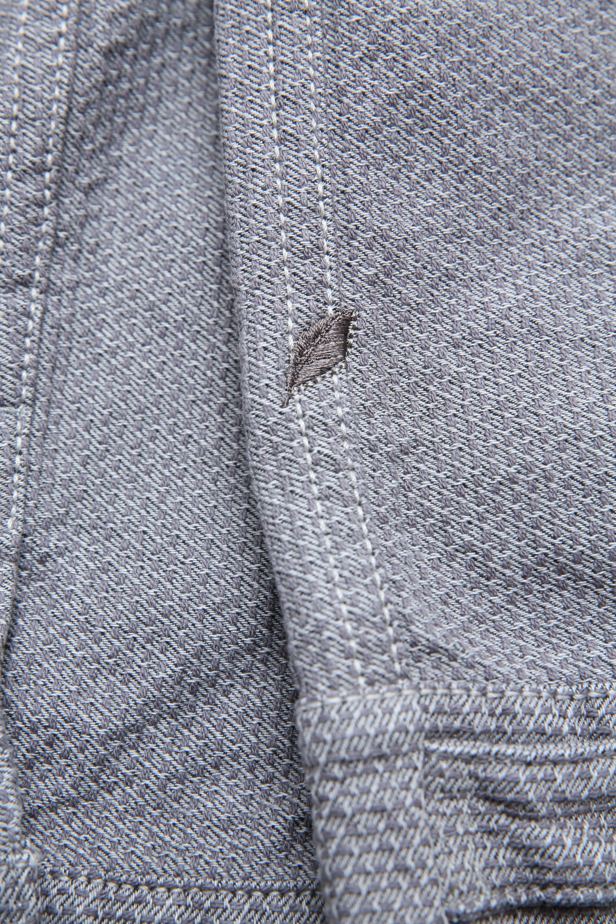 Pure Blue Japan [6221-GRY] Men's Woven Sashiko Type3 Jacket - Gray