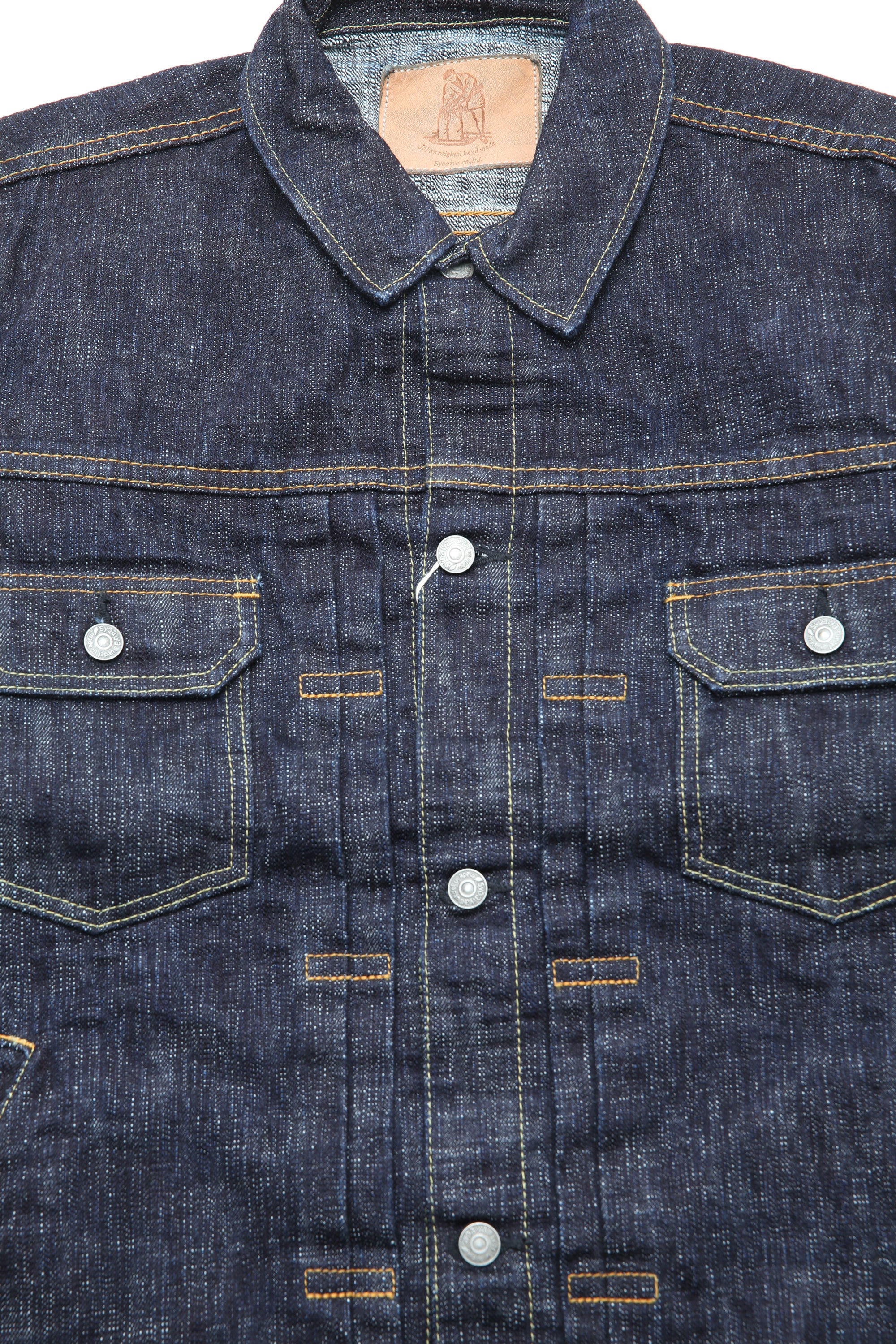 Pure Blue Japan [6111] Men's Woven Double Slub Denim Type 2 Jacket