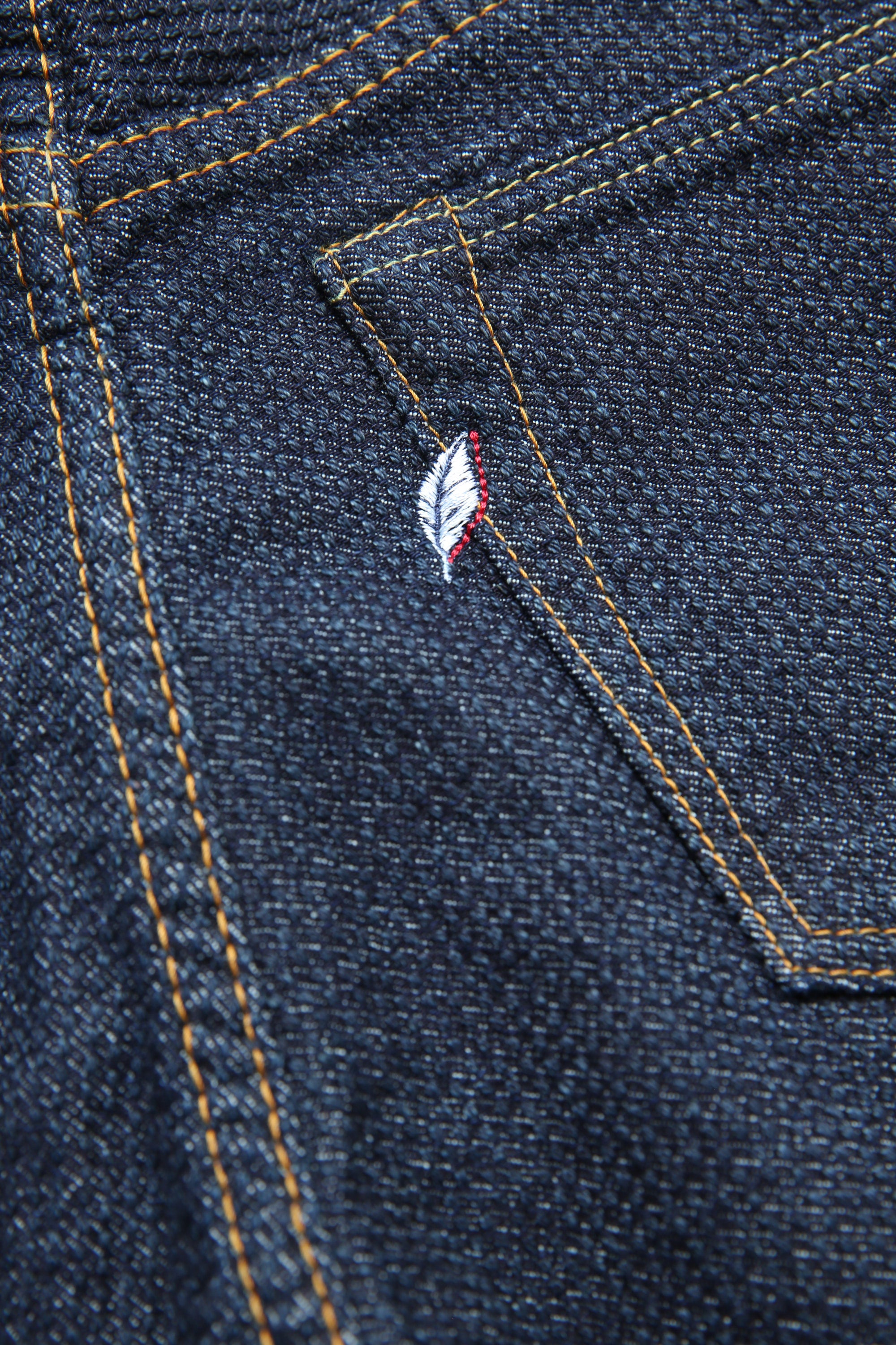 Pure Blue Japan [1170-2-ID] Men's Woven Sashiko Pants Relaxed