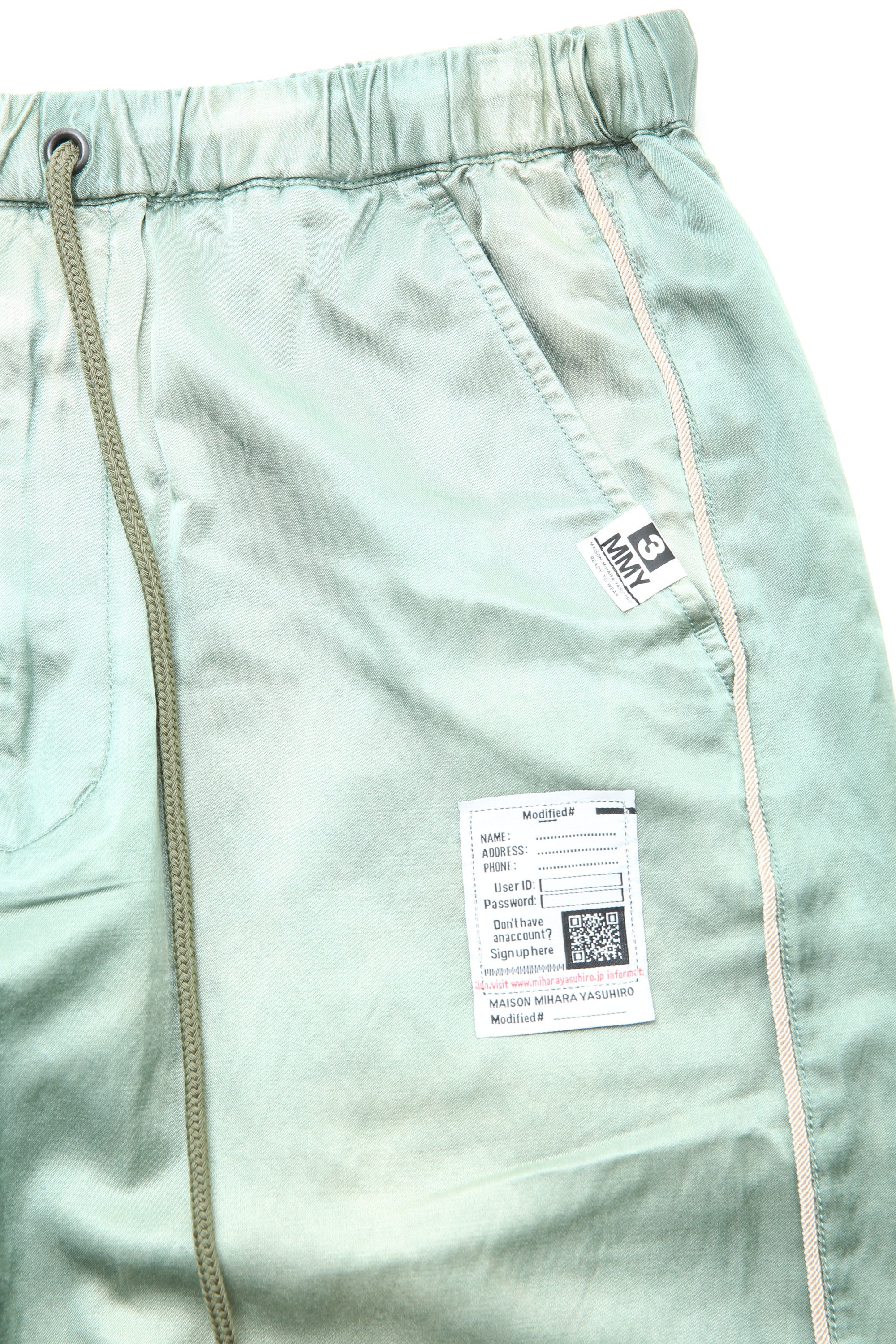 Maison Mihara Yasuhiro - Aged Satin Trousers - Khaki – Totem Brand Co.