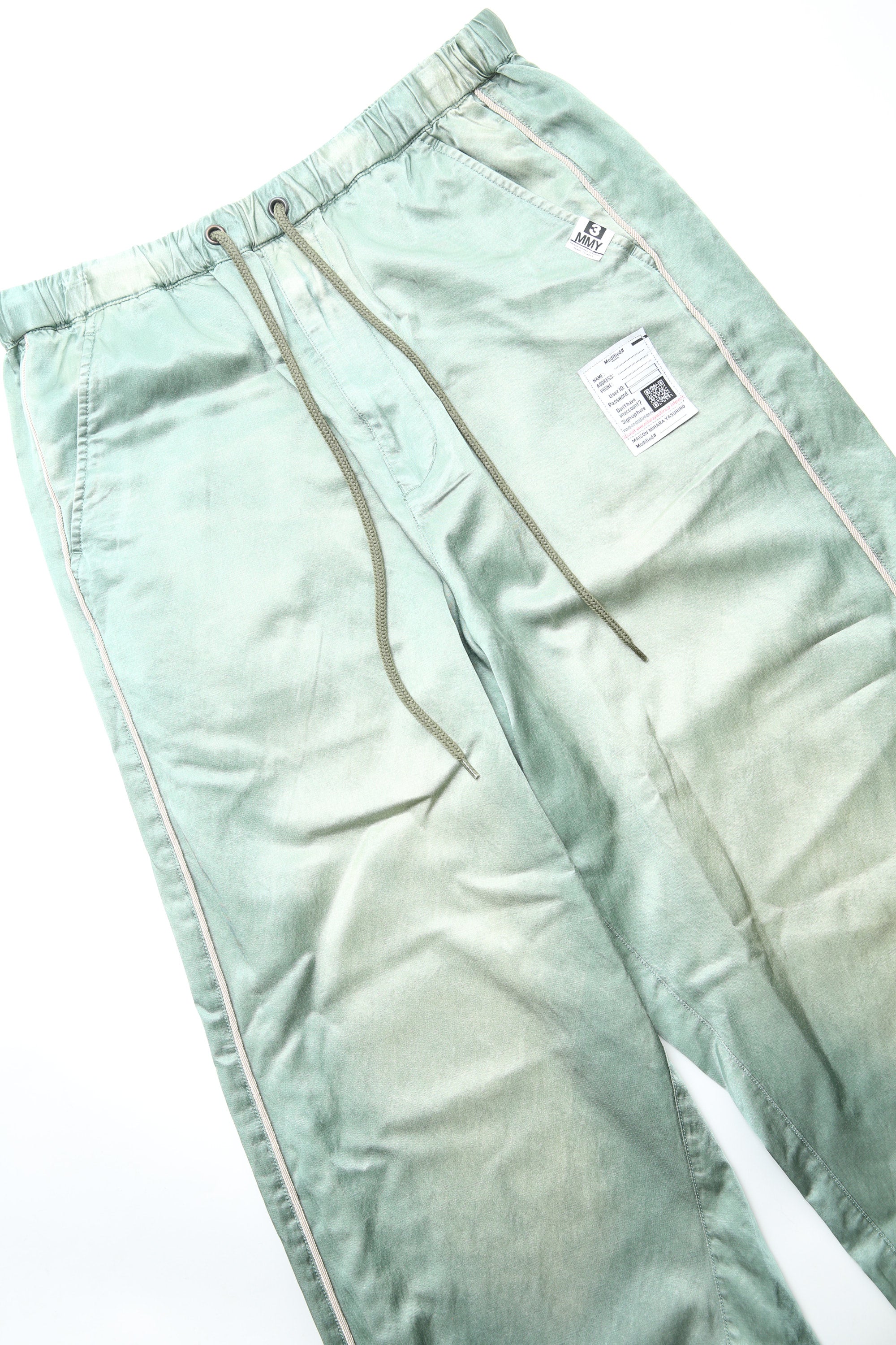Maison Mihara Yasuhiro - Aged Satin Trousers - Khaki – Totem Brand Co.