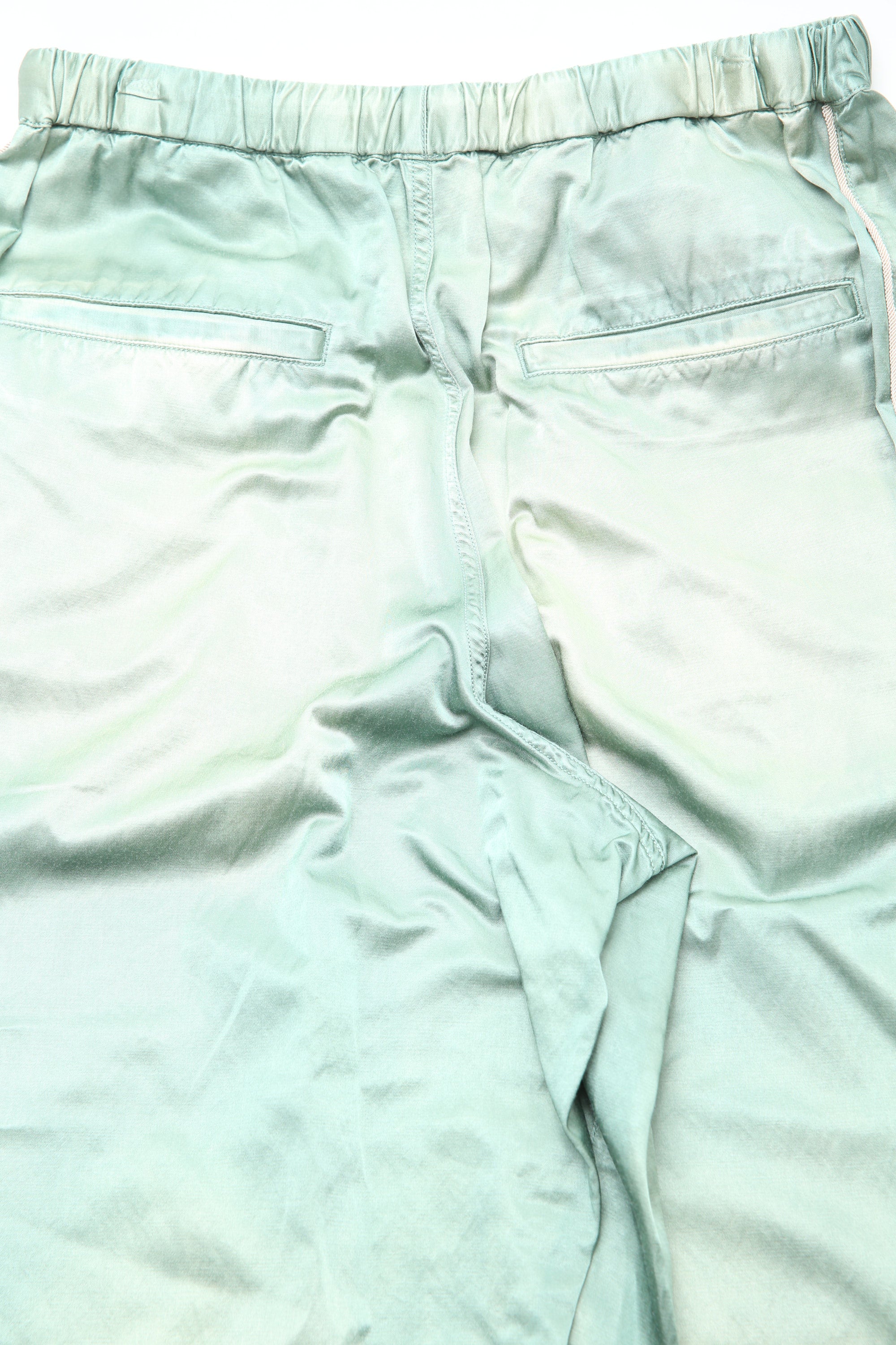 Maison Mihara Yasuhiro - Aged Satin Trousers - Khaki – Totem Brand Co.