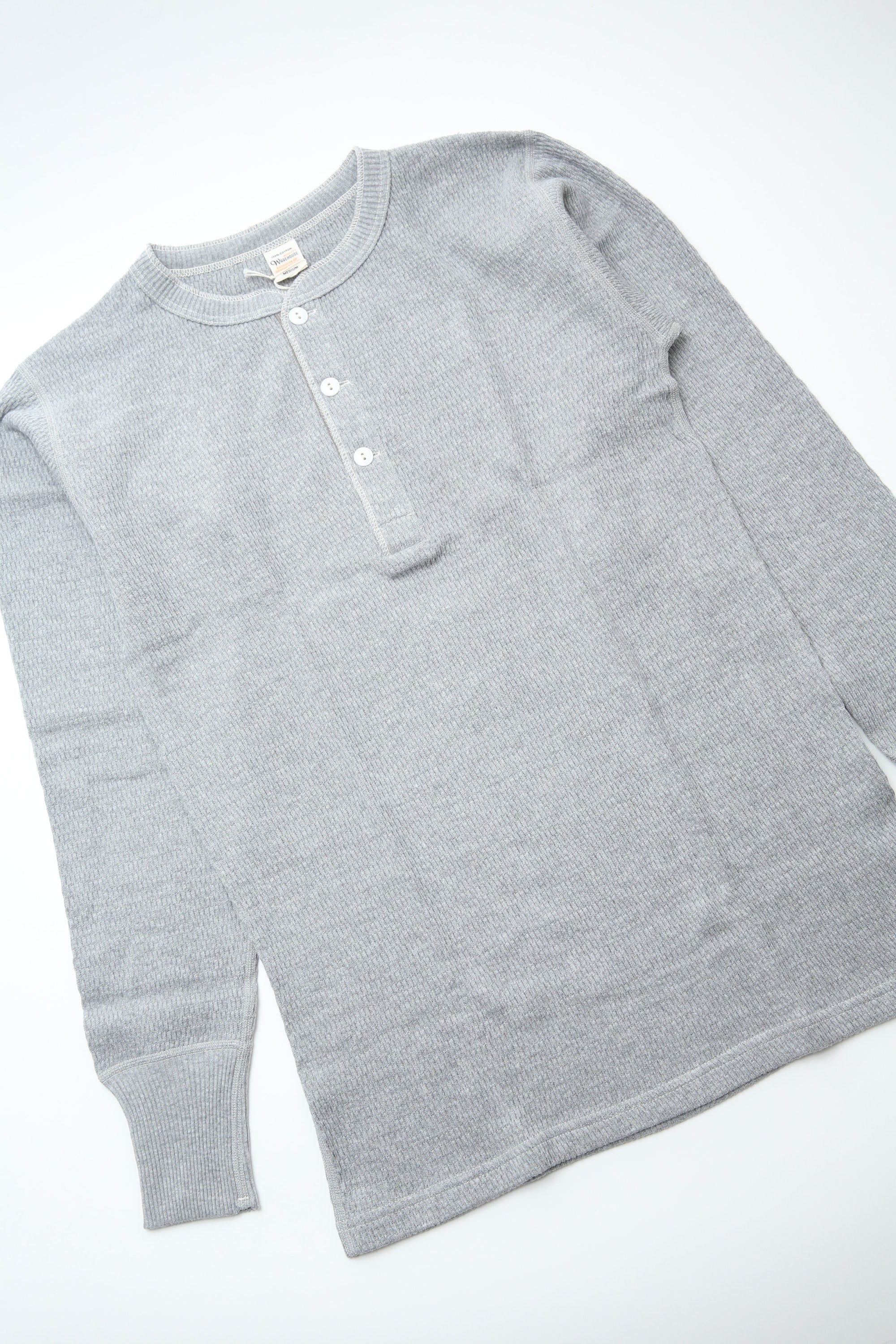Warehouse & Co. Lot 5904 - Four Needle Henley Neck Waffle Long