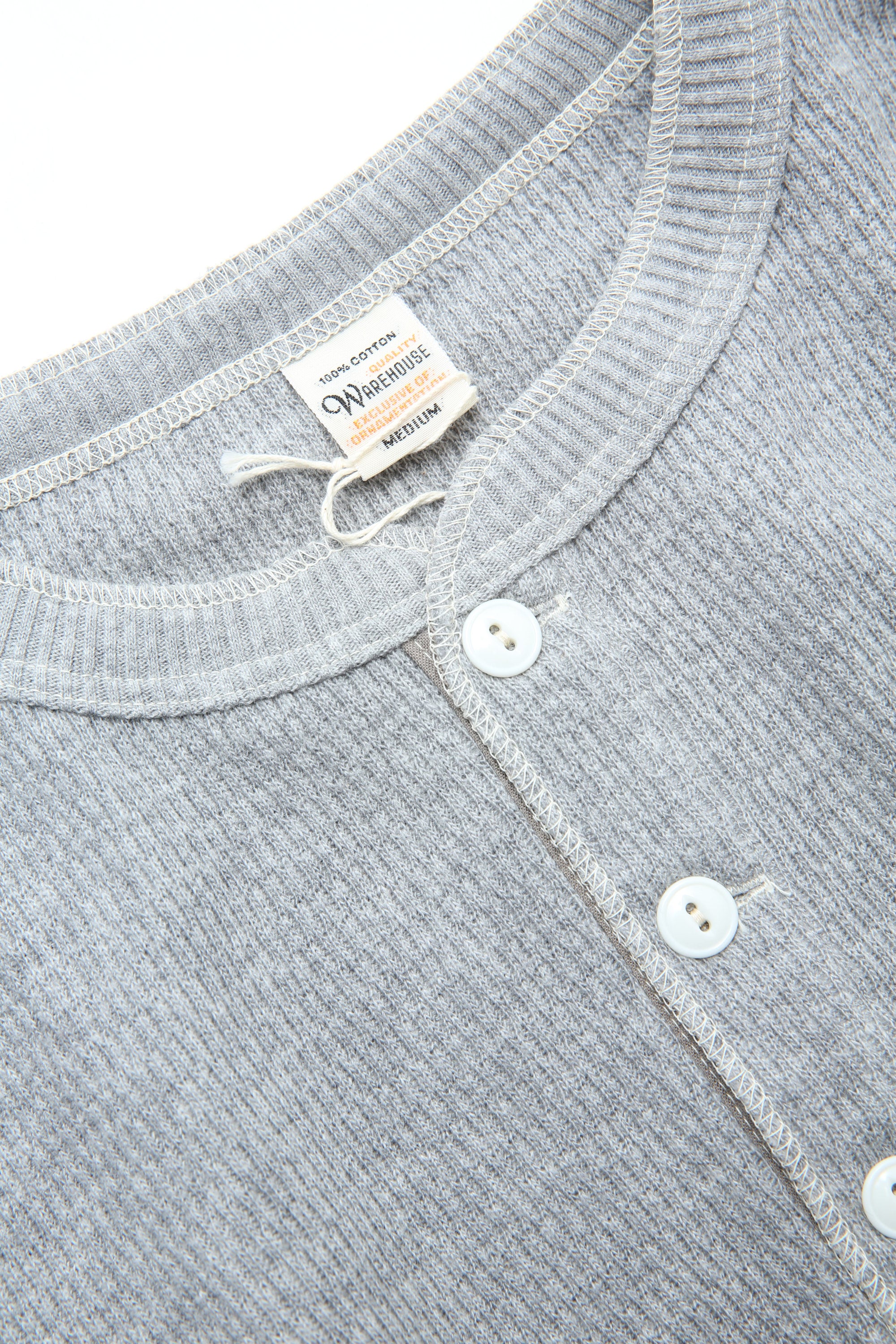 Warehouse & Co. Lot 5904 - Four Needle Henley Neck Waffle Long