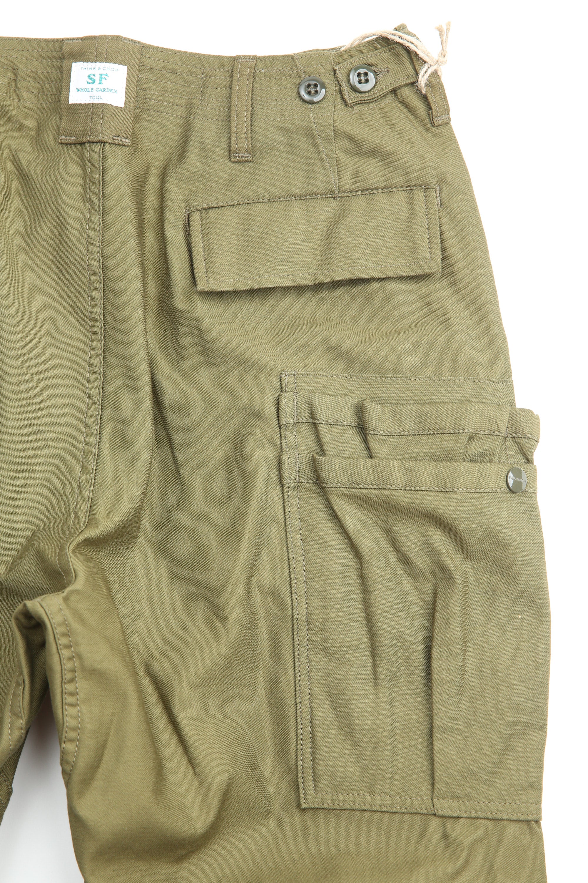 Sassafras Overgrown Pants 4/5 Back Satin - Olive – Totem Brand Co.