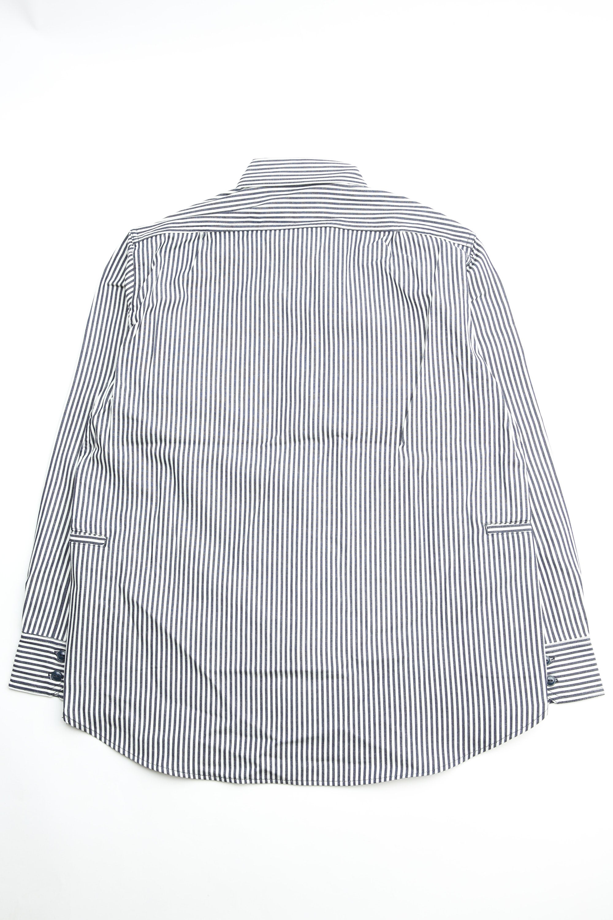 Sassafras Gardening at Night Shirt 6oz Hickory - White/Indigo