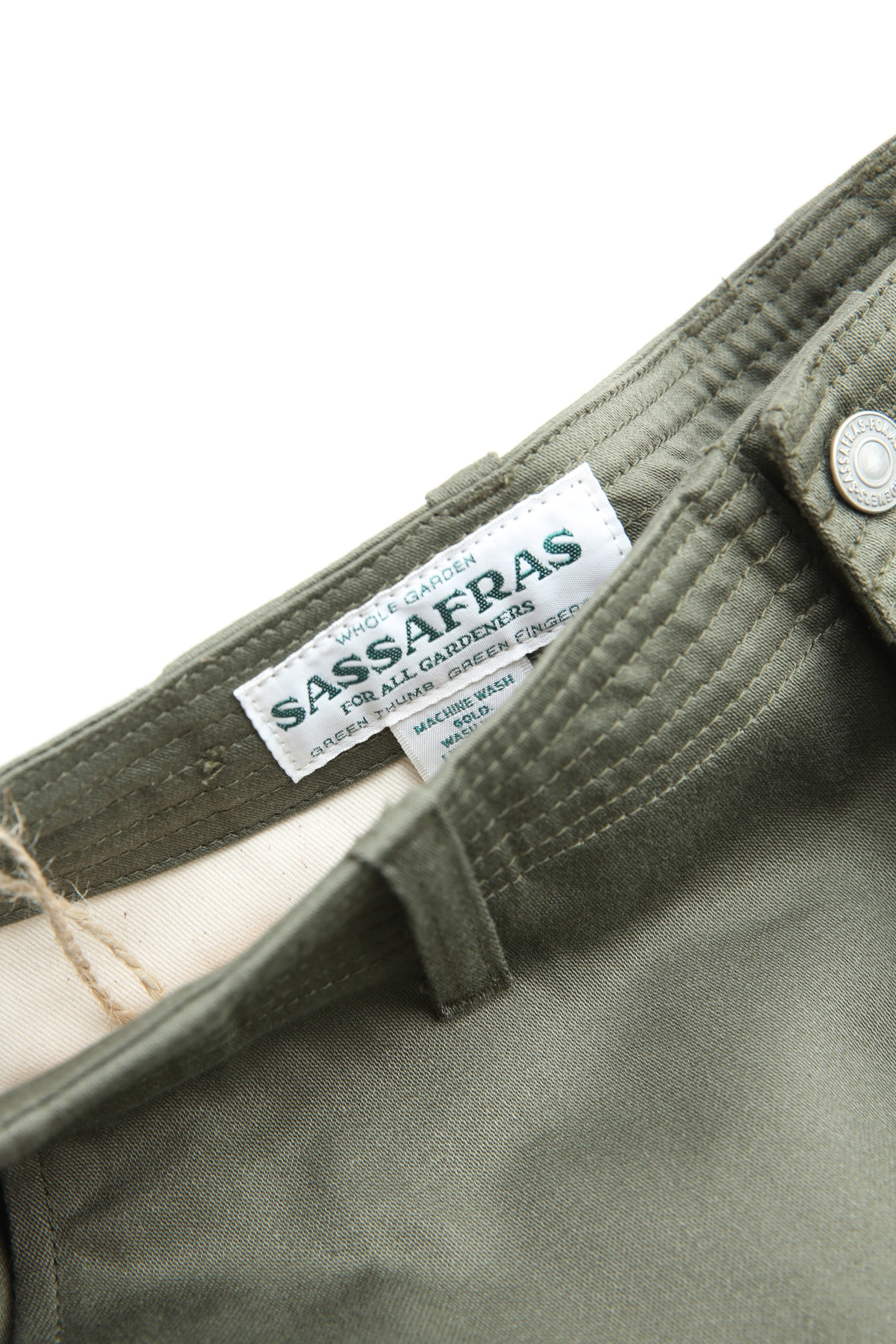 Sassafras Overgrown Pants 4/5 - Olive Military Satin – Totem Brand Co.