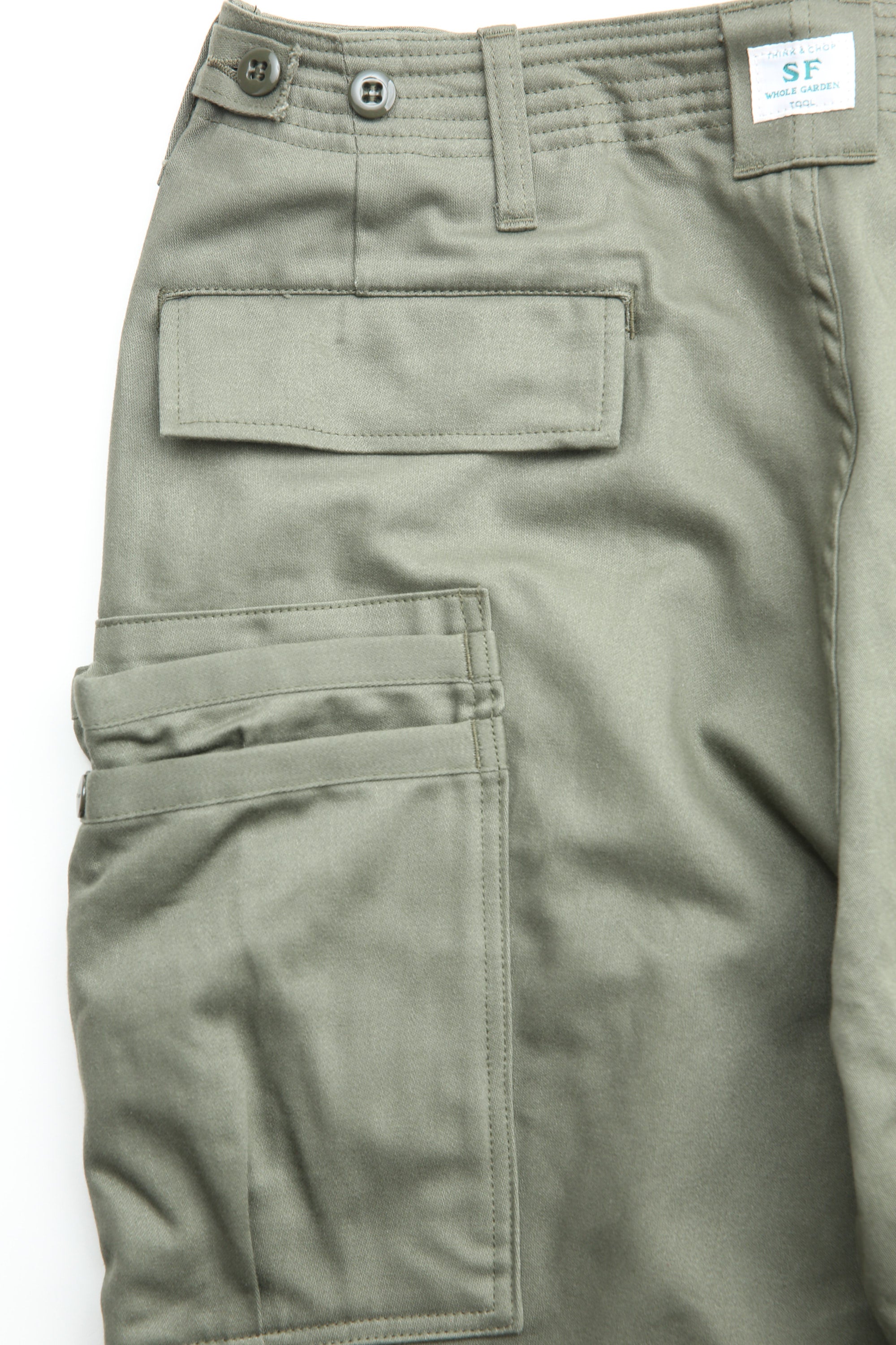 Sassafras Overgrown Pants 4/5 - Olive Military Satin – Totem Brand Co.