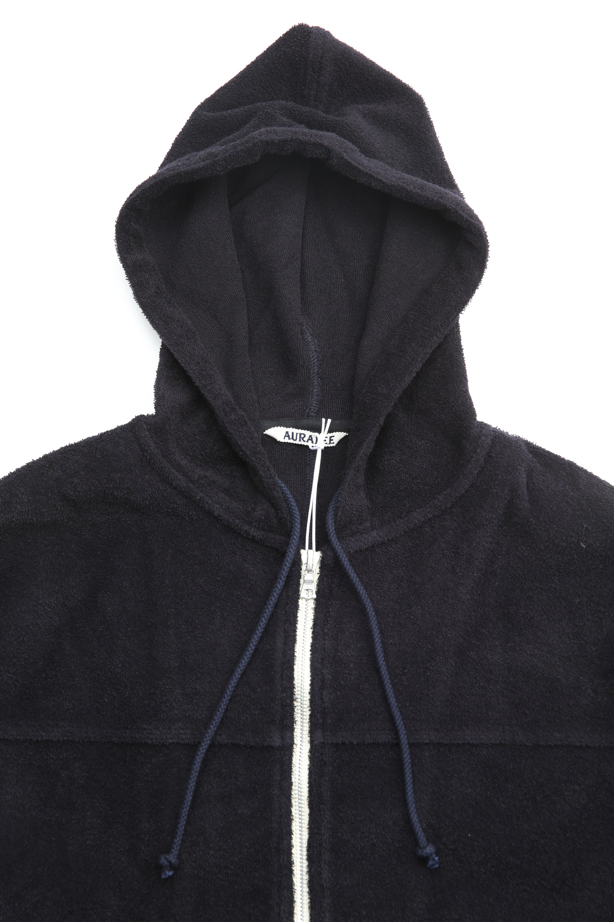 Auralee Cotton Nylon Pile Zip Parka - Navy – Totem Brand Co.