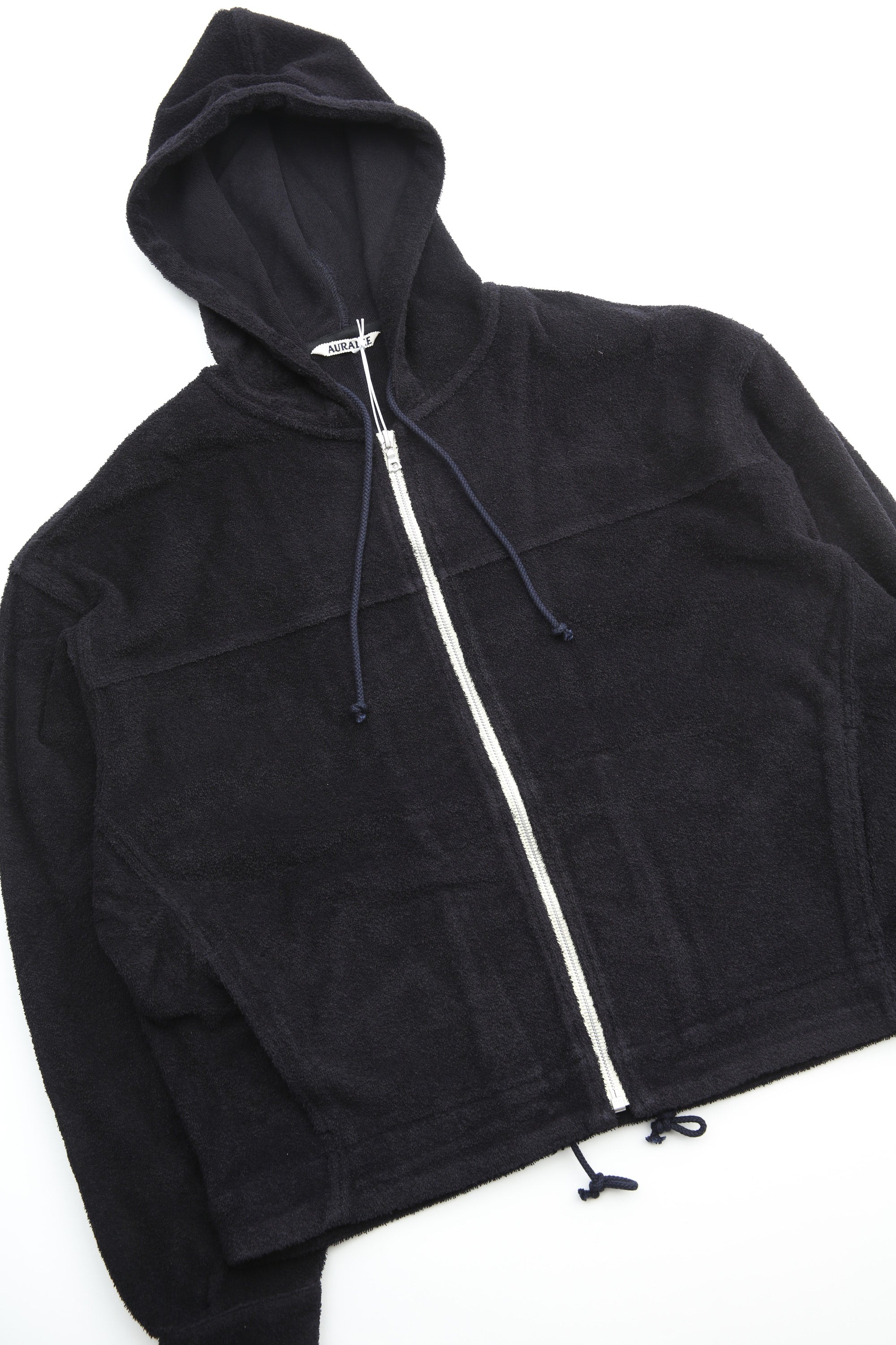 Auralee Cotton Nylon Pile Zip Parka - Navy – Totem Brand Co.