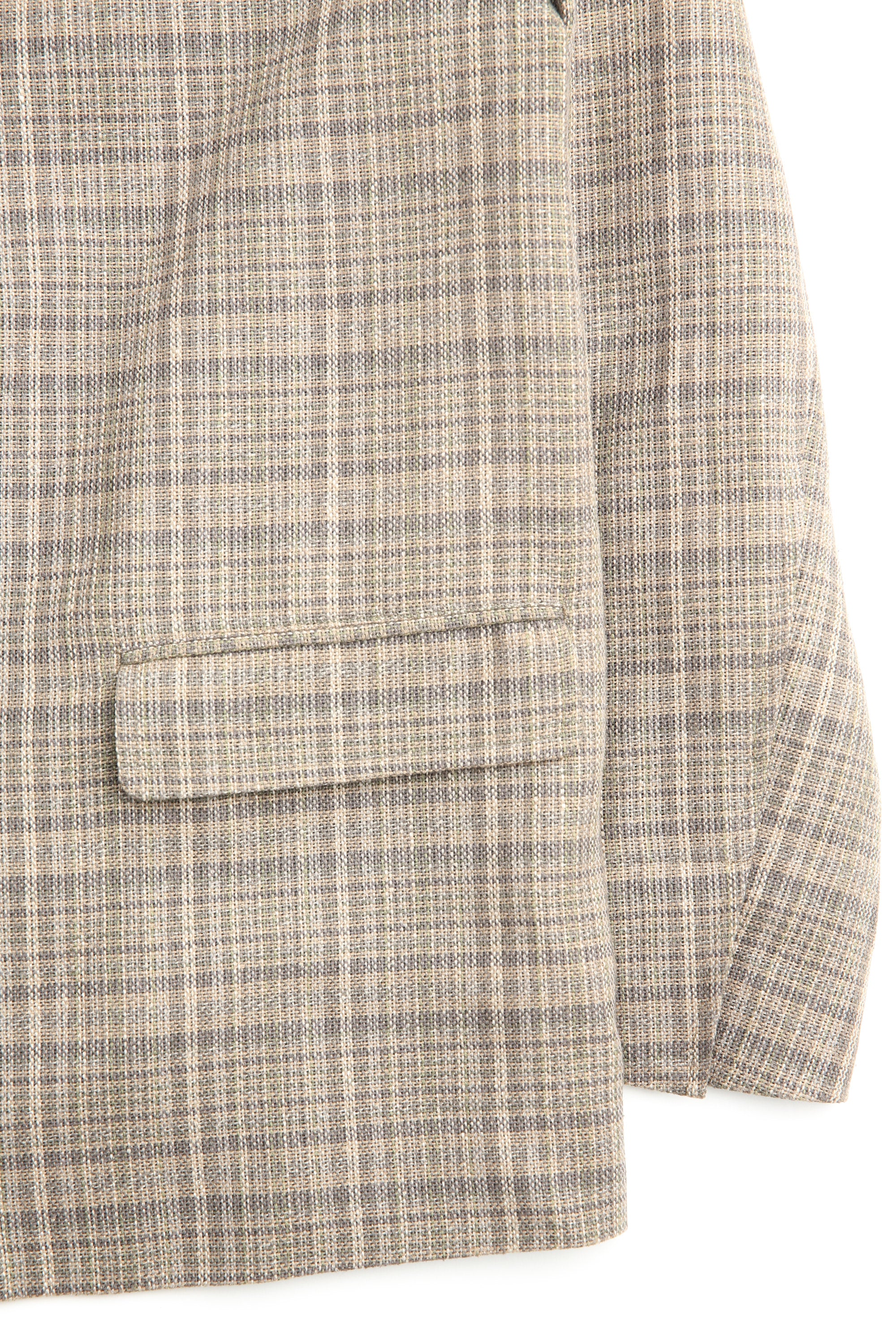 Auralee Silk Linen Nep Check Jacket - Dark Brown Check – Totem