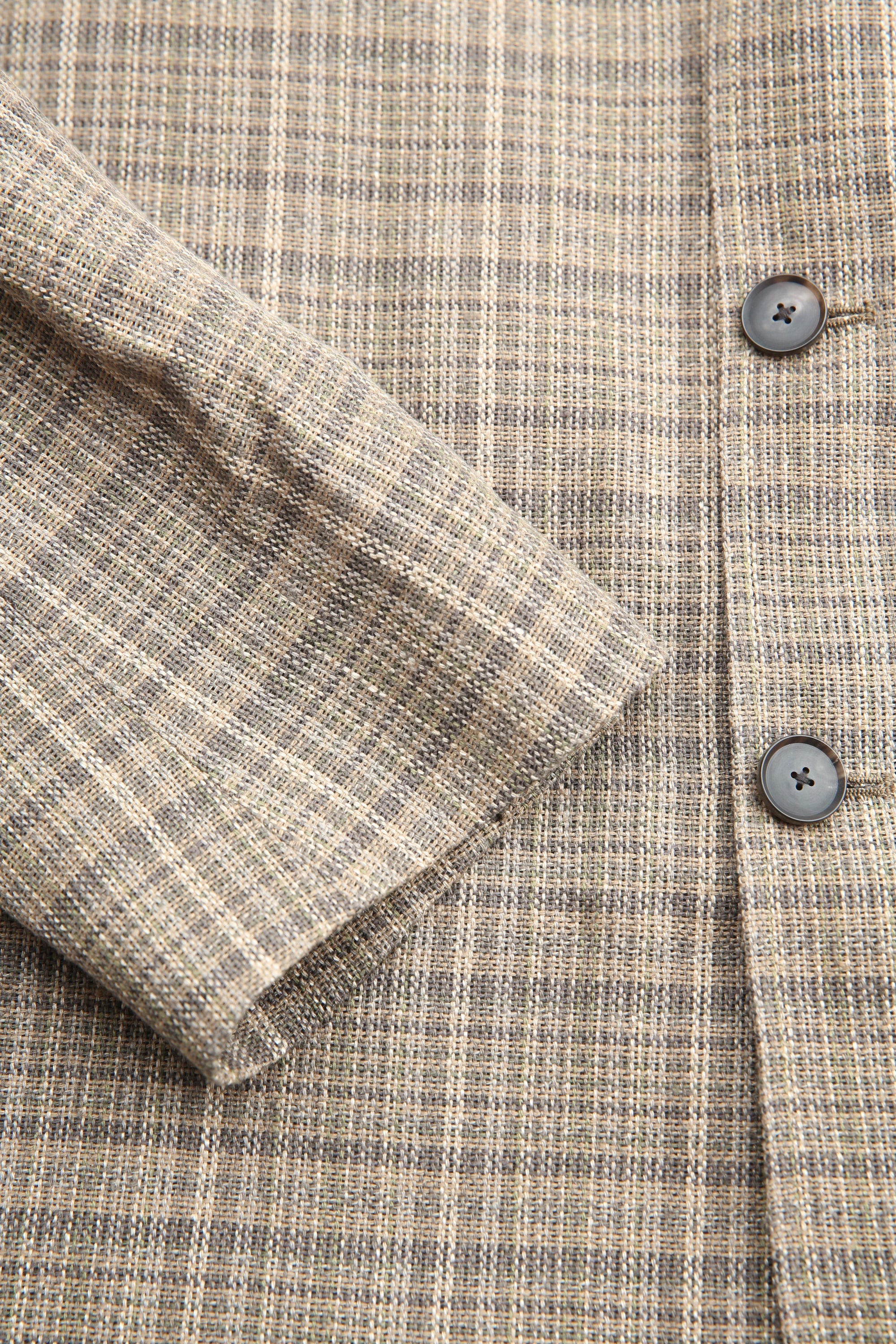 Auralee Silk Linen Nep Check Jacket - Dark Brown Check – Totem