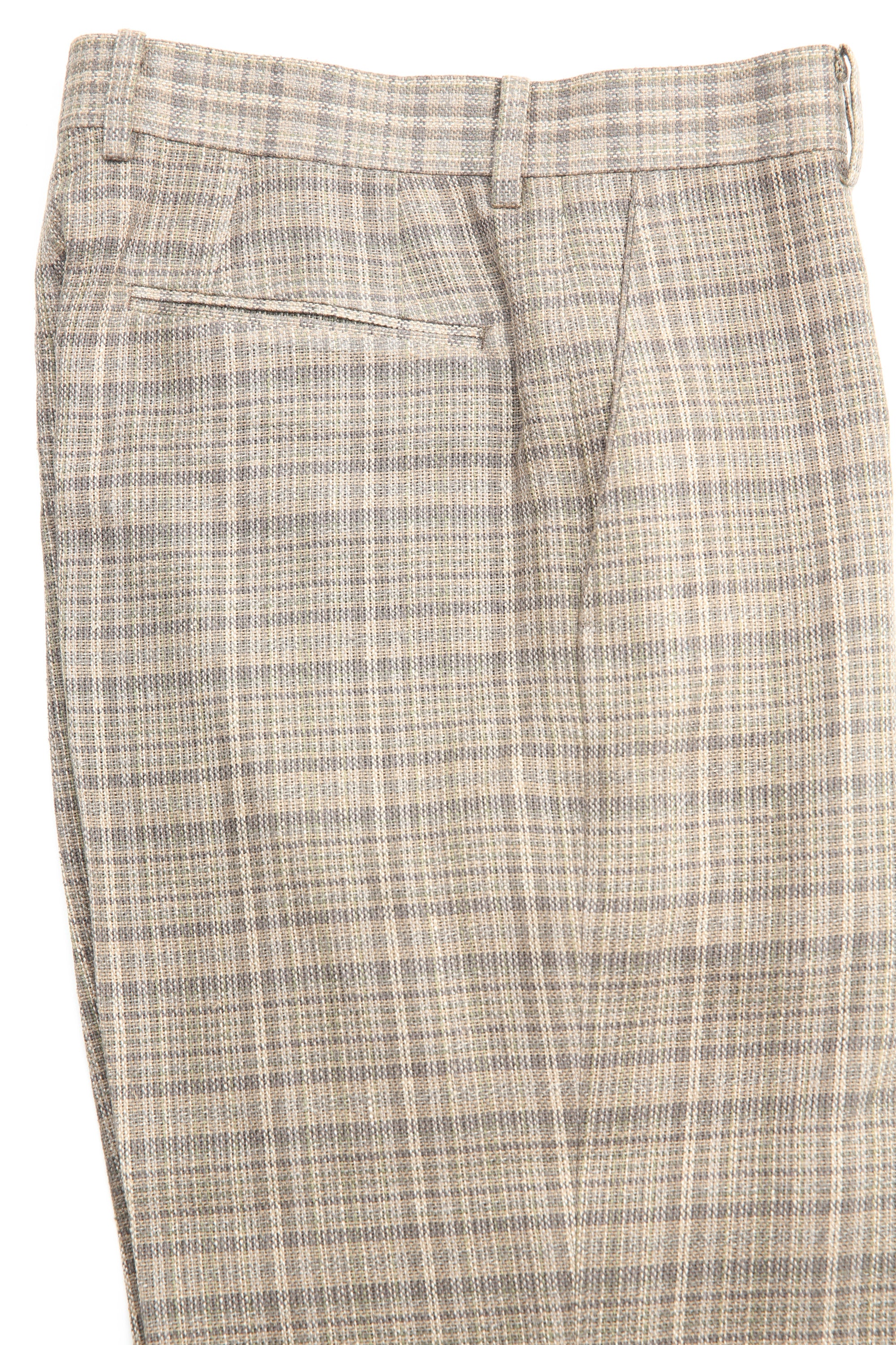 Auralee Silk Linen Nep Check Slacks - Dark Brown Check – Totem