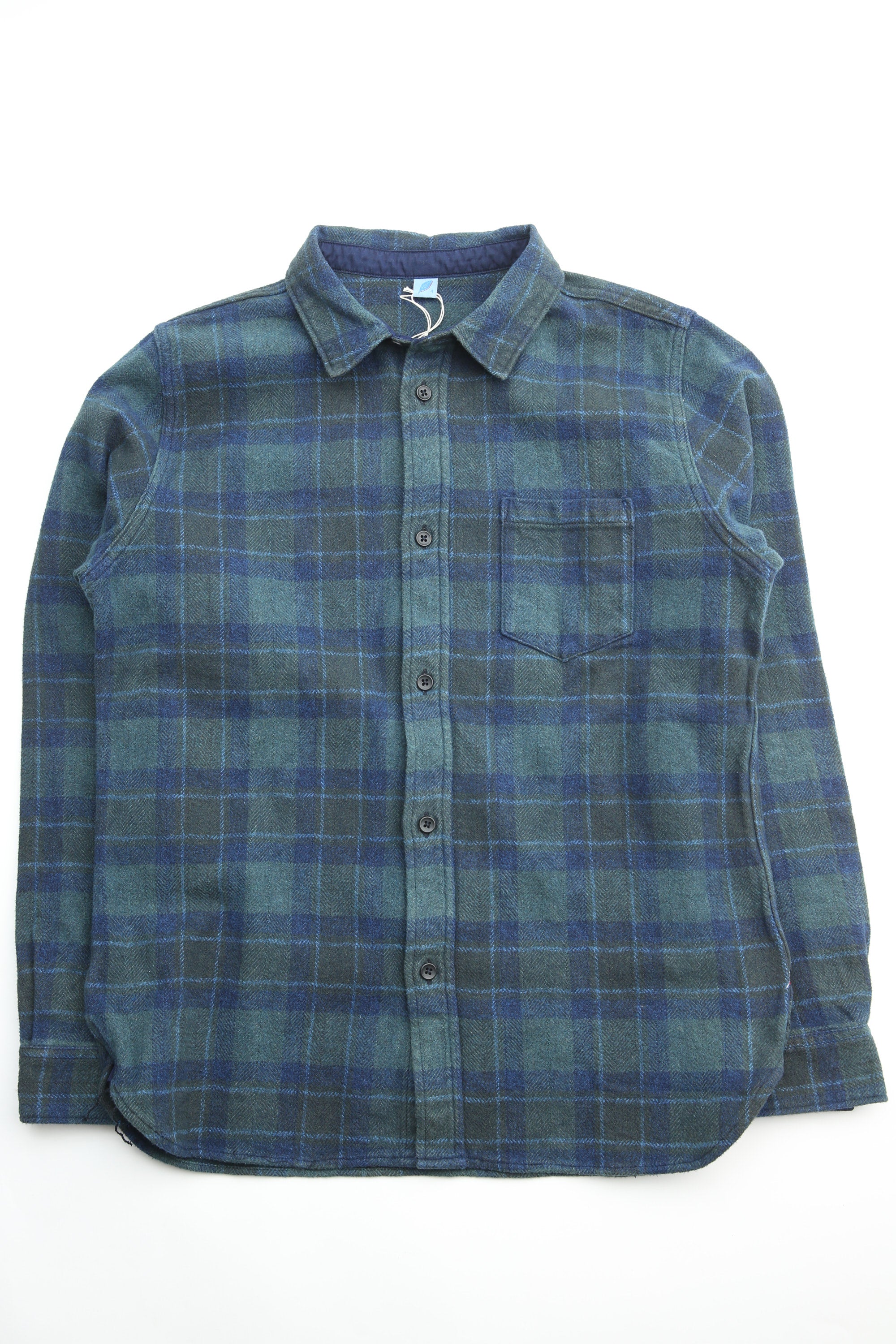 Pure Blue Japan [2235-BR] Men's Woven Cotton Tweed Check Indigo