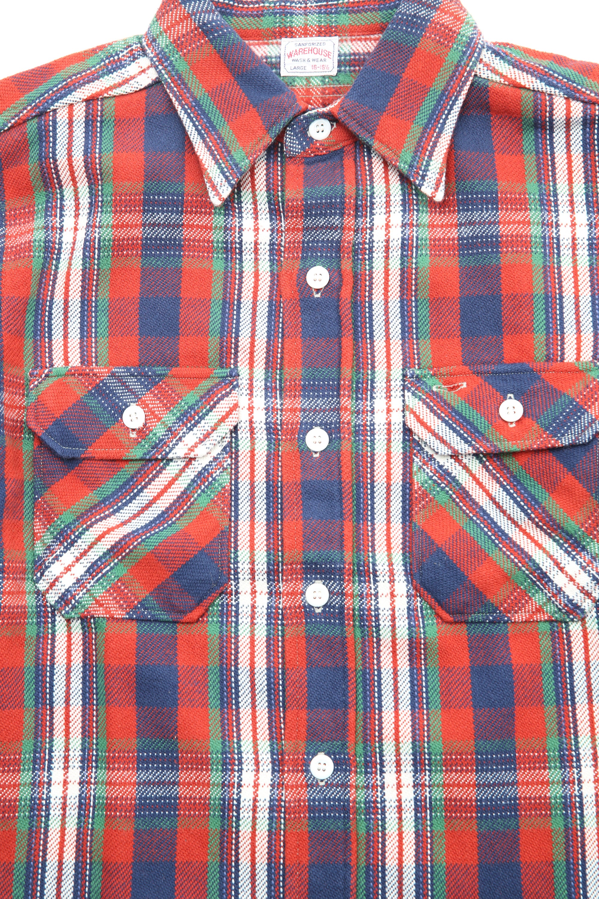 Warehouse & Co. Lot 3104 Flannel Shirts (Pattern D) - Red (One