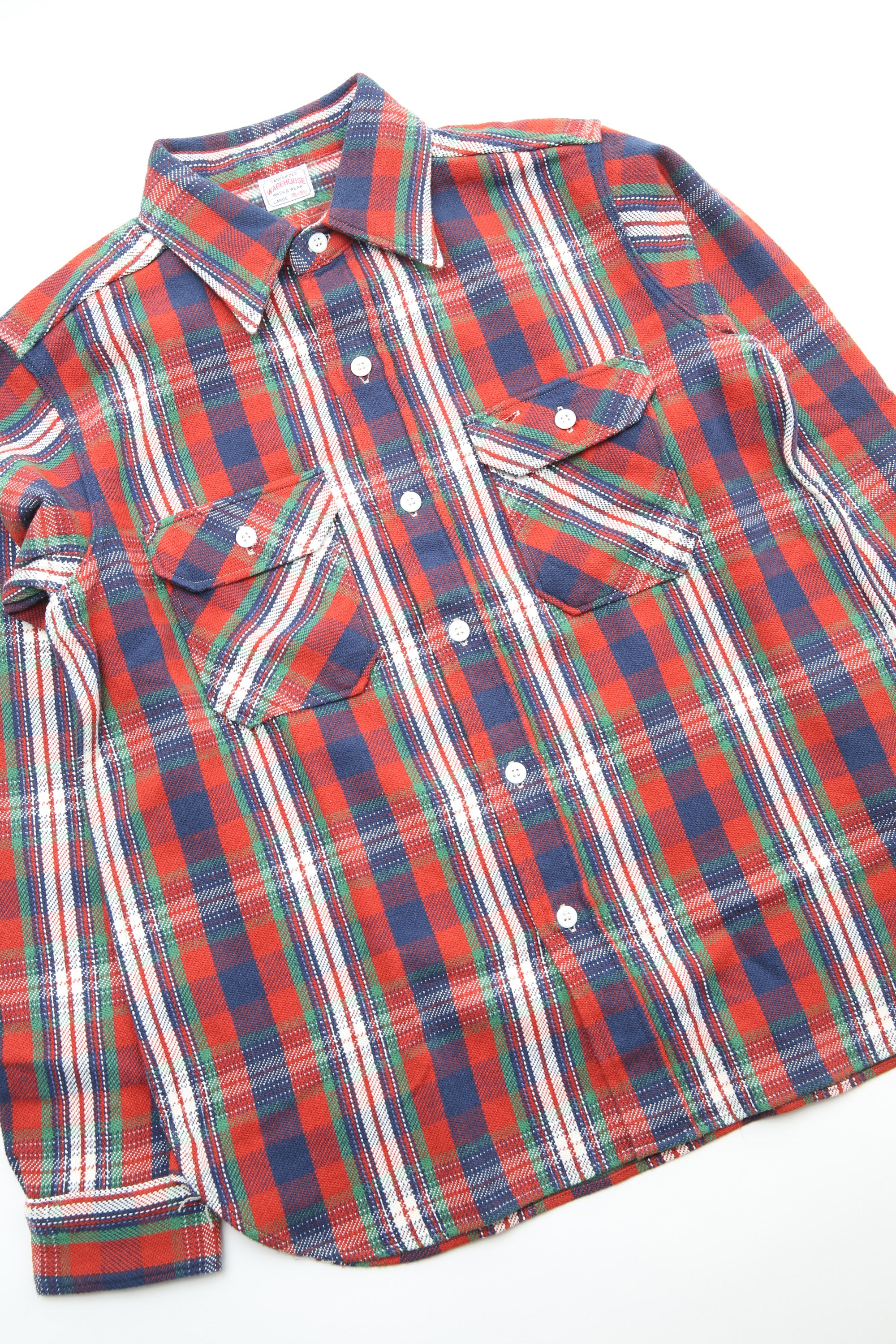 Warehouse & Co. Lot 3104 Flannel Shirts (Pattern D) - Red (One