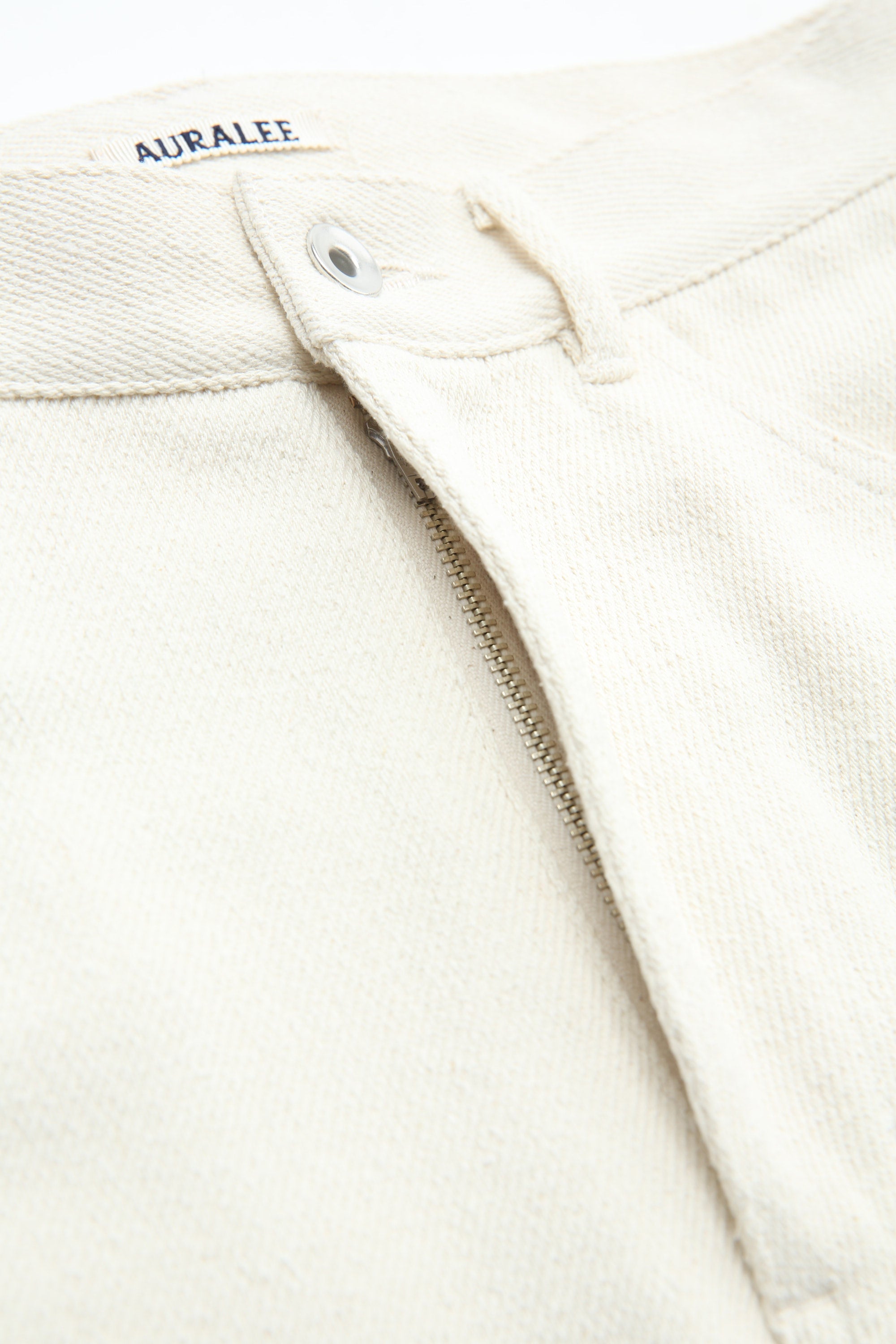 Auralee Silk Nep Denim 5P Wide Pants - Ivory White – Totem Brand Co.