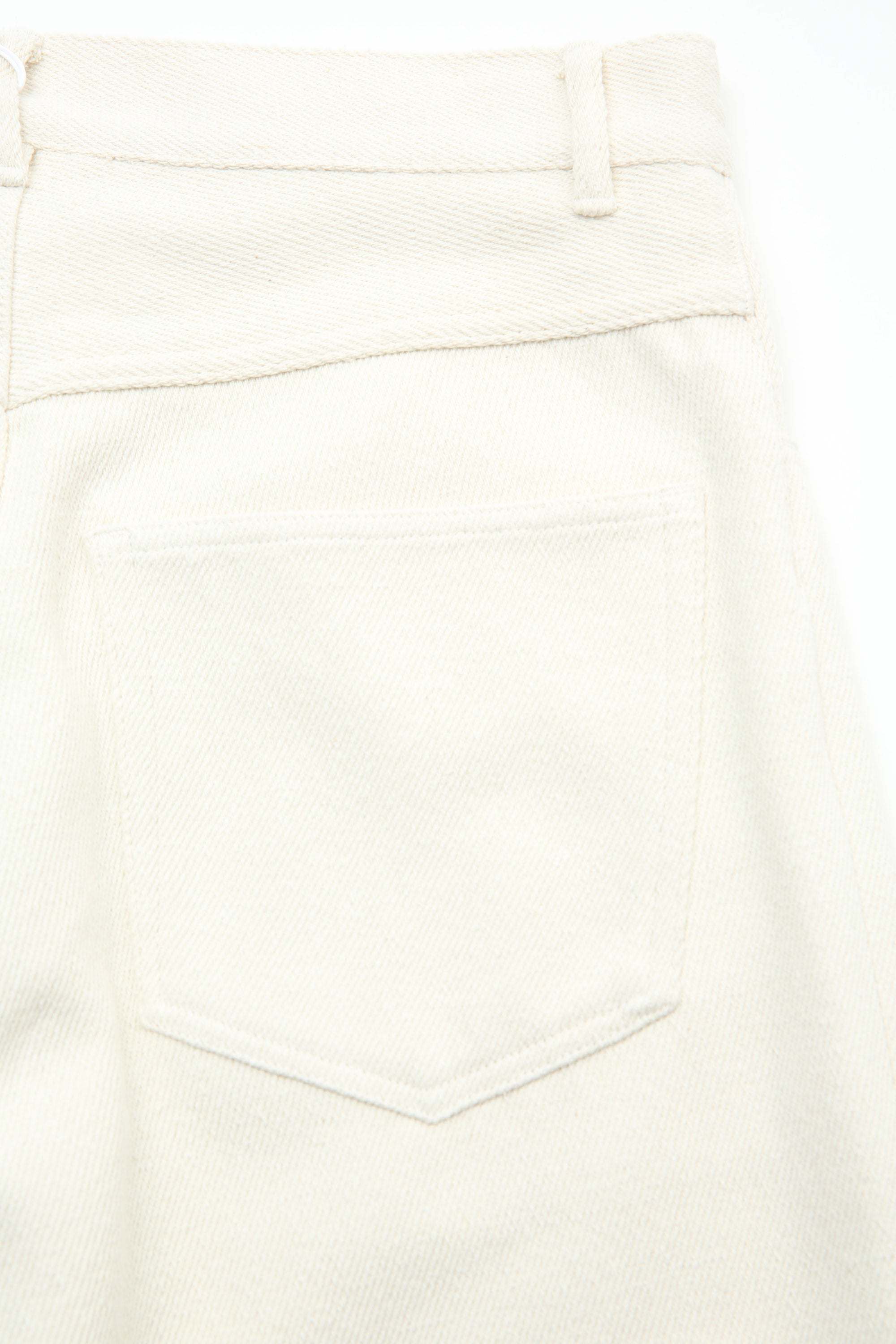 Auralee Silk Nep Denim 5P Wide Pants - Ivory White – Totem Brand Co.