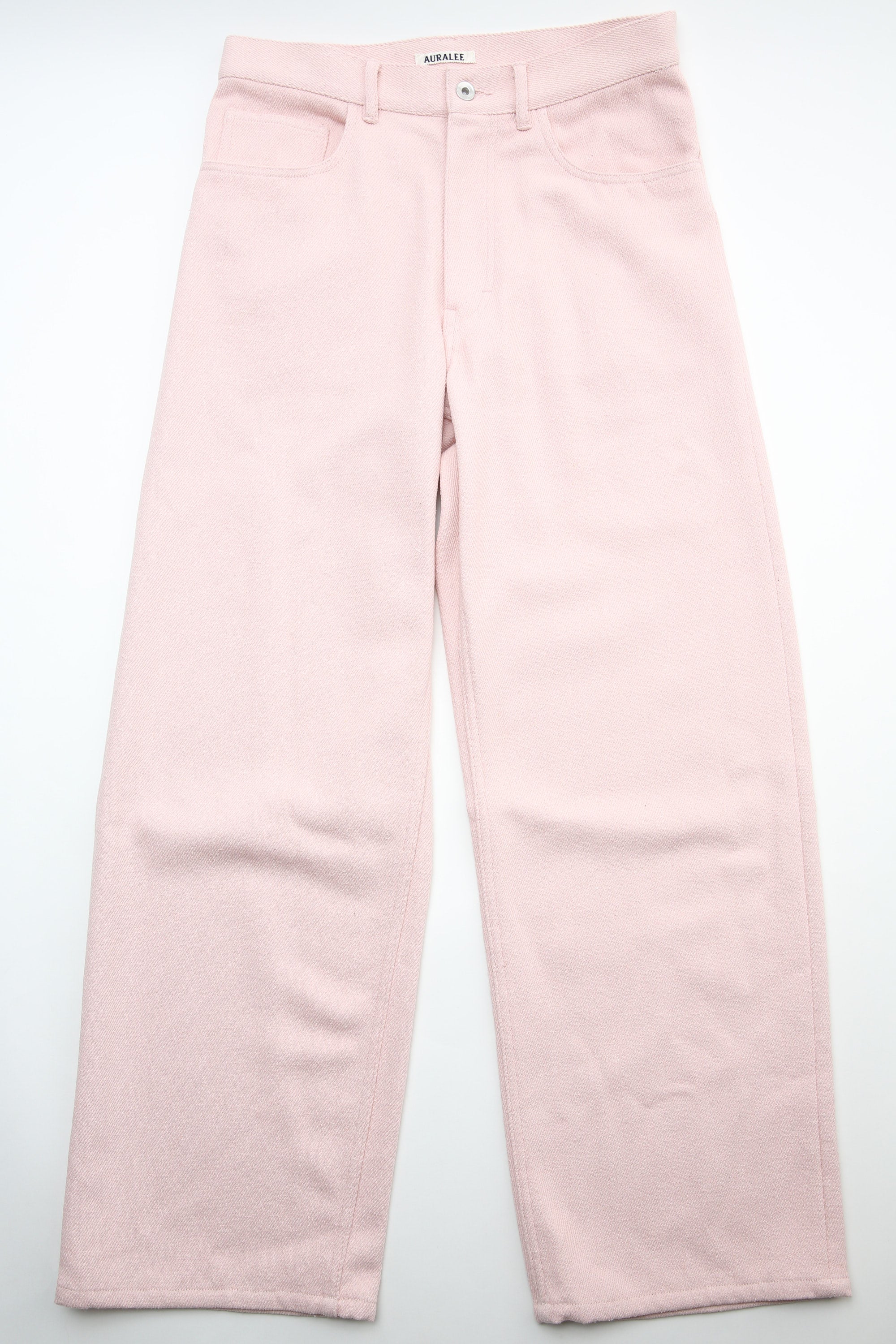 Auralee Silk Nep Denim 5P Wide Pants - Dusty Pink – Totem Brand Co.