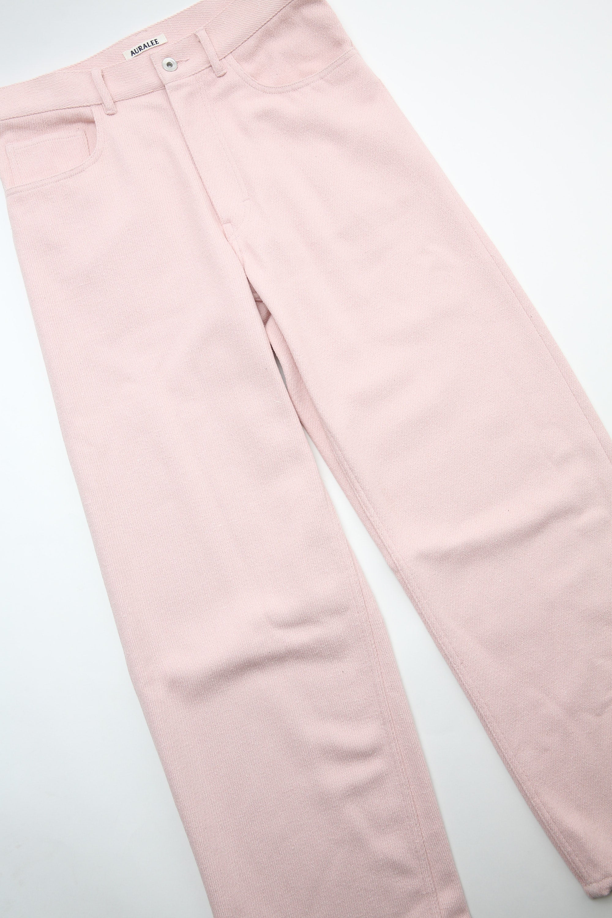 Auralee Silk Nep Denim 5P Wide Pants - Dusty Pink – Totem Brand Co.