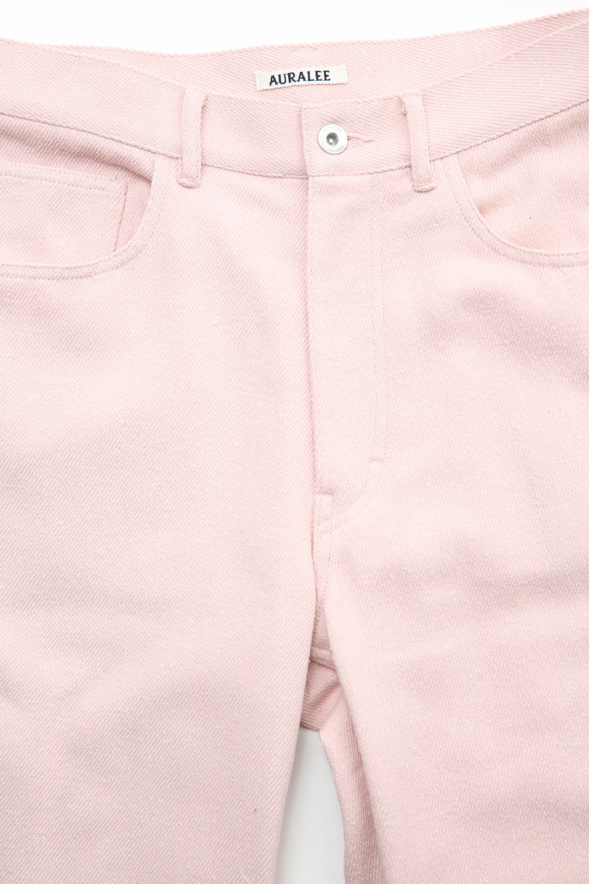 Auralee Silk Nep Denim 5P Wide Pants - Dusty Pink – Totem Brand Co.