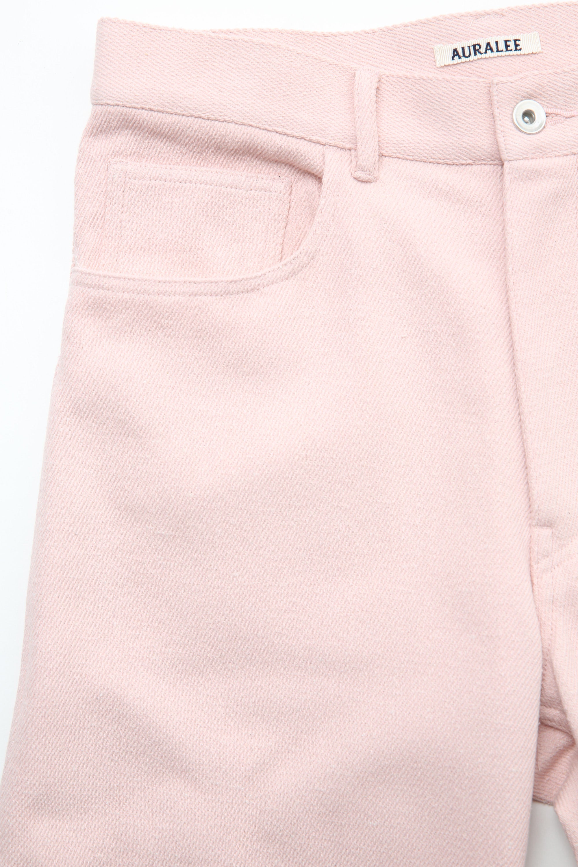 Auralee Silk Nep Denim 5P Wide Pants - Dusty Pink – Totem Brand Co.