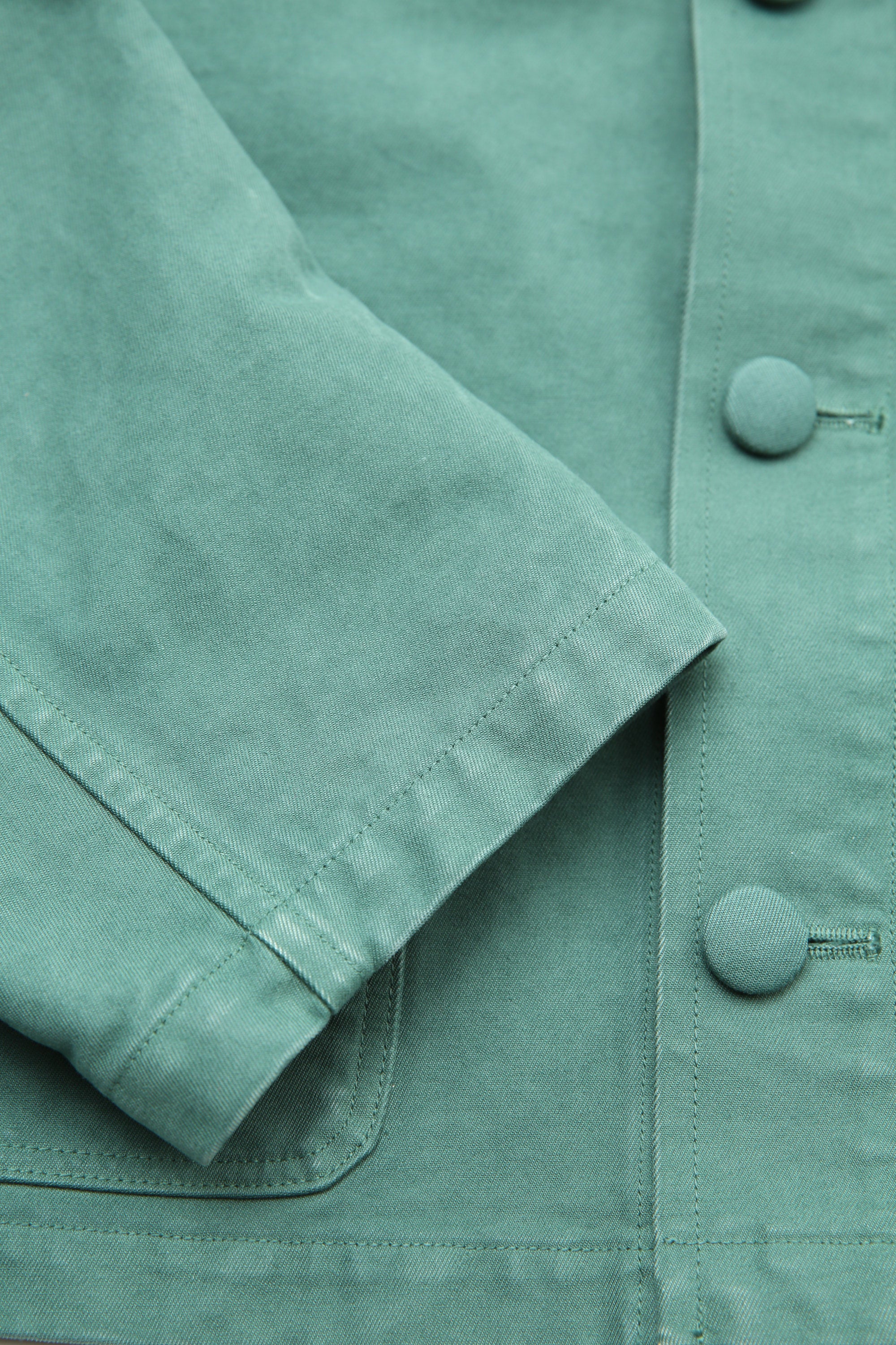 Auralee Garment-Dyed Organic Cotton Heavy Twill Short Work Jacket