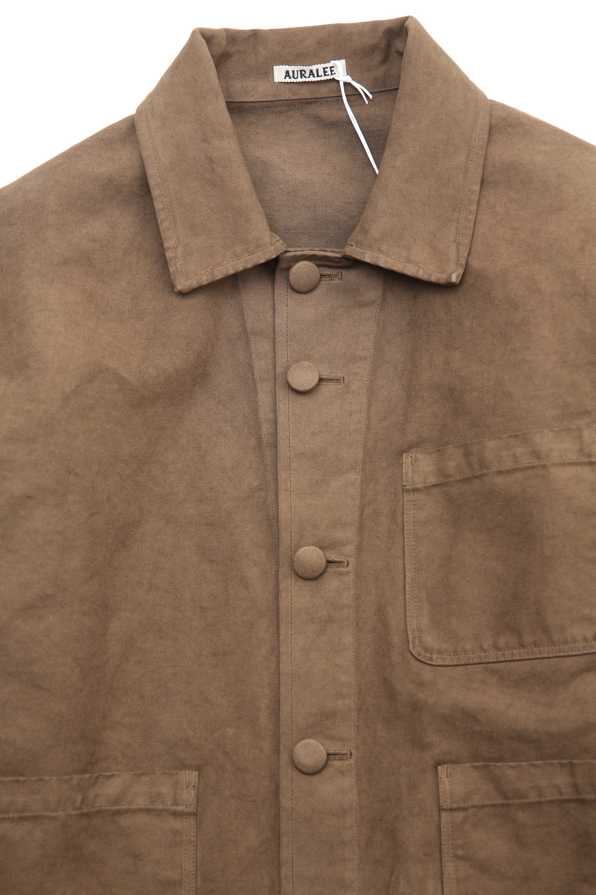 【AURALEE 26SS】GARMENT-DYED SHORT WORK JK Auralee Garment-Dyed Organic Cotton Heavy Twill Short Work Jacket