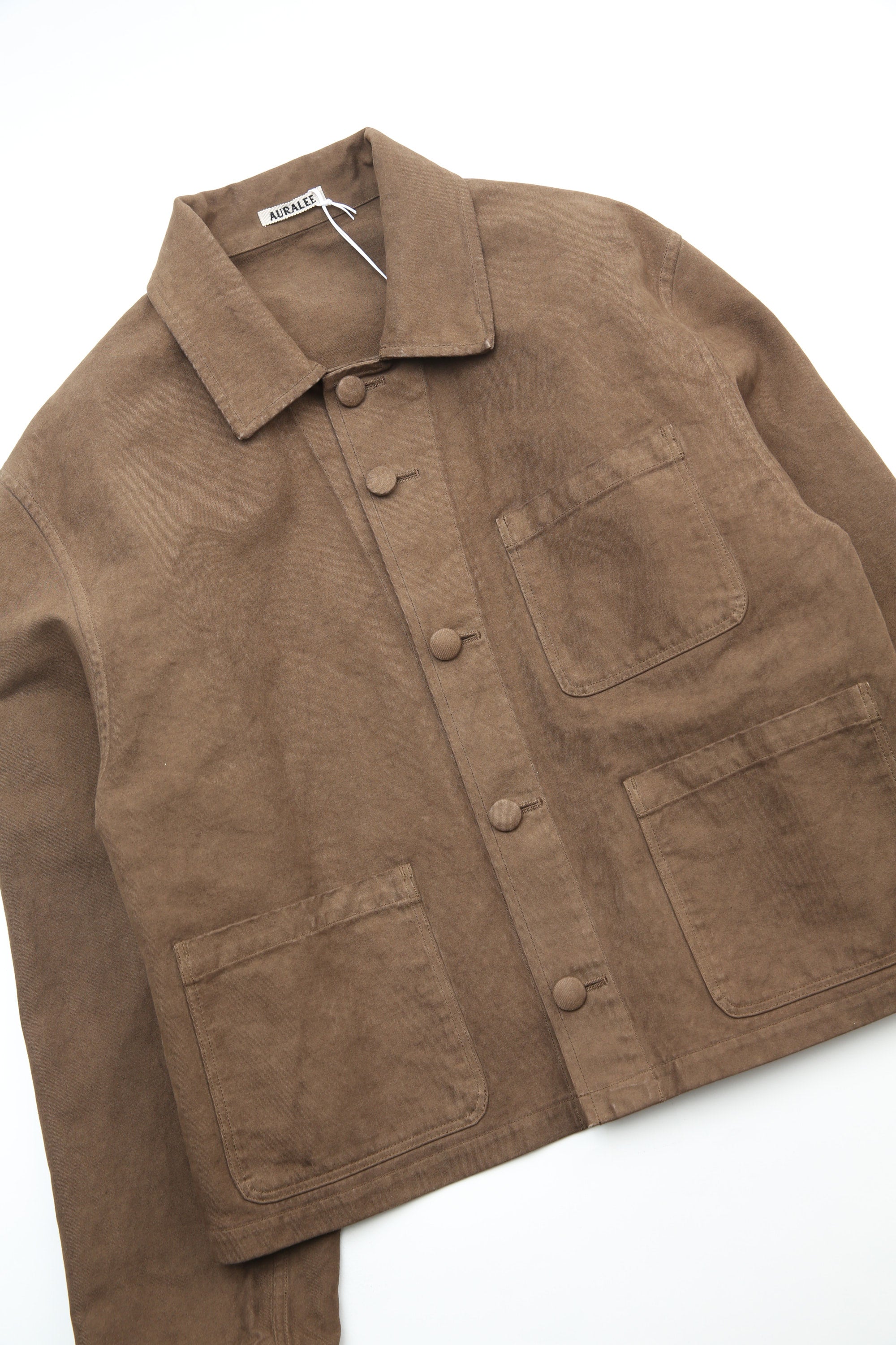【AURALEE 26SS】GARMENT-DYED SHORT WORK JK Auralee Garment-Dyed Organic Cotton Heavy Twill Short Work Jacket