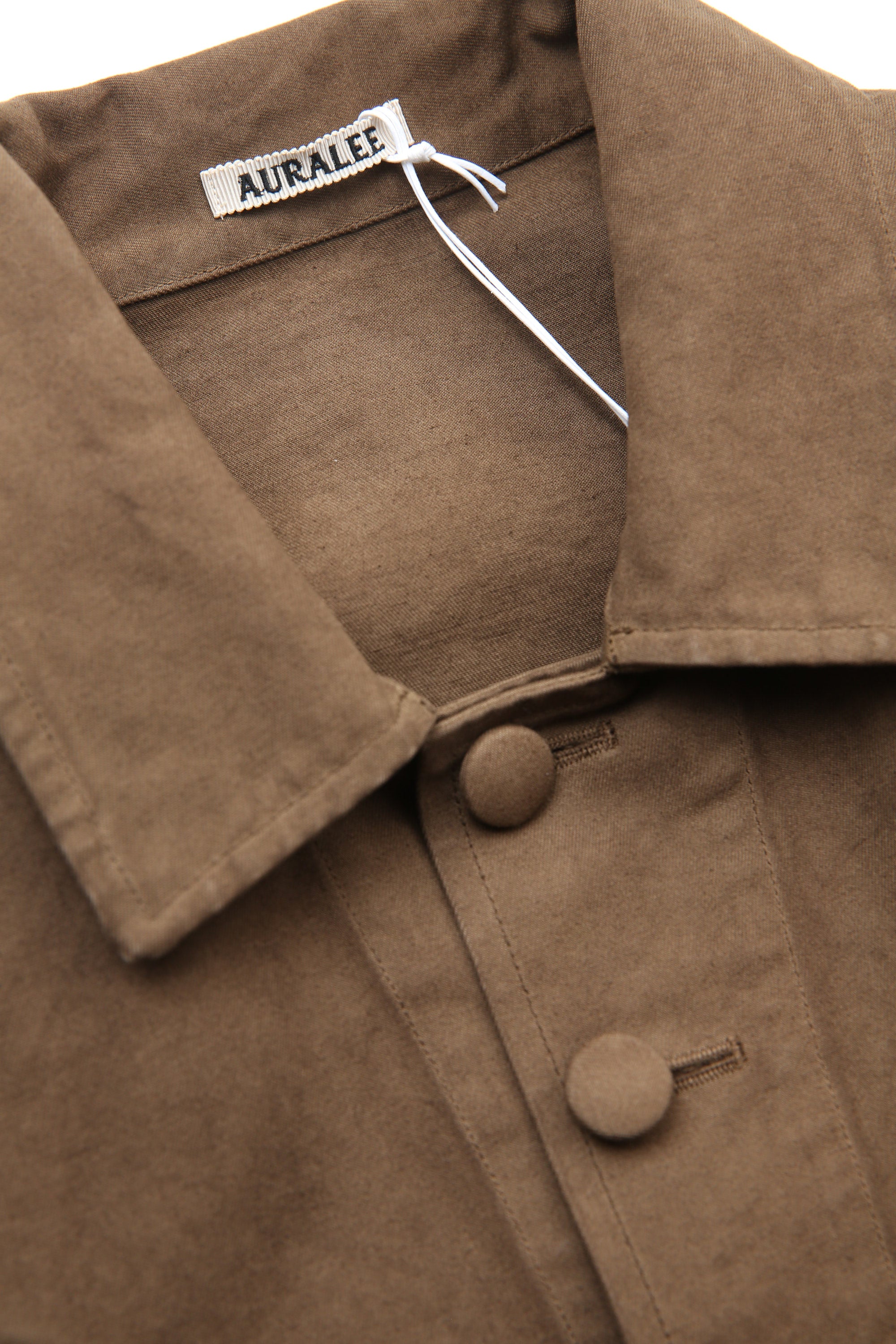 Auralee Garment-Dyed Organic Cotton Heavy Twill Short Work Jacket