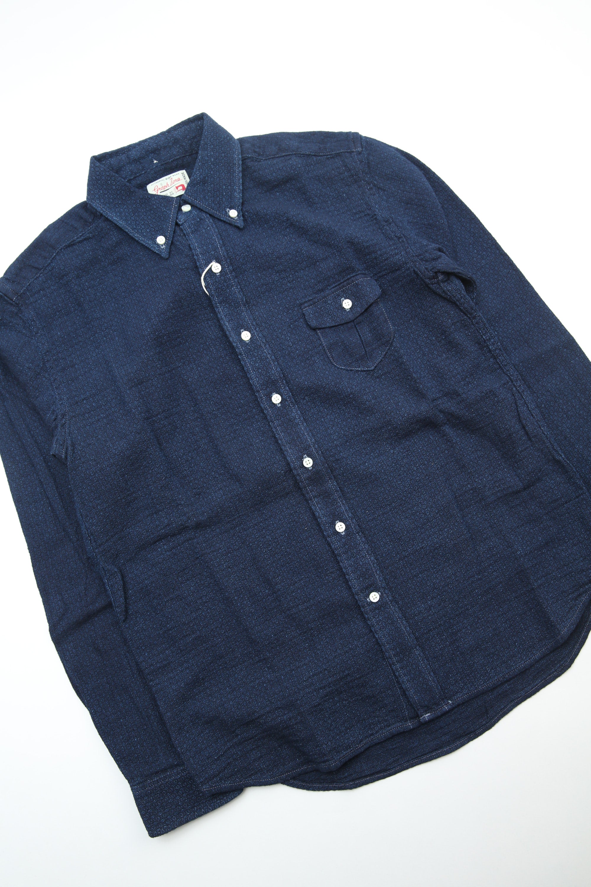 Graph Zero Standard Button-down L/S Shirt - Indigo – Totem Brand Co.