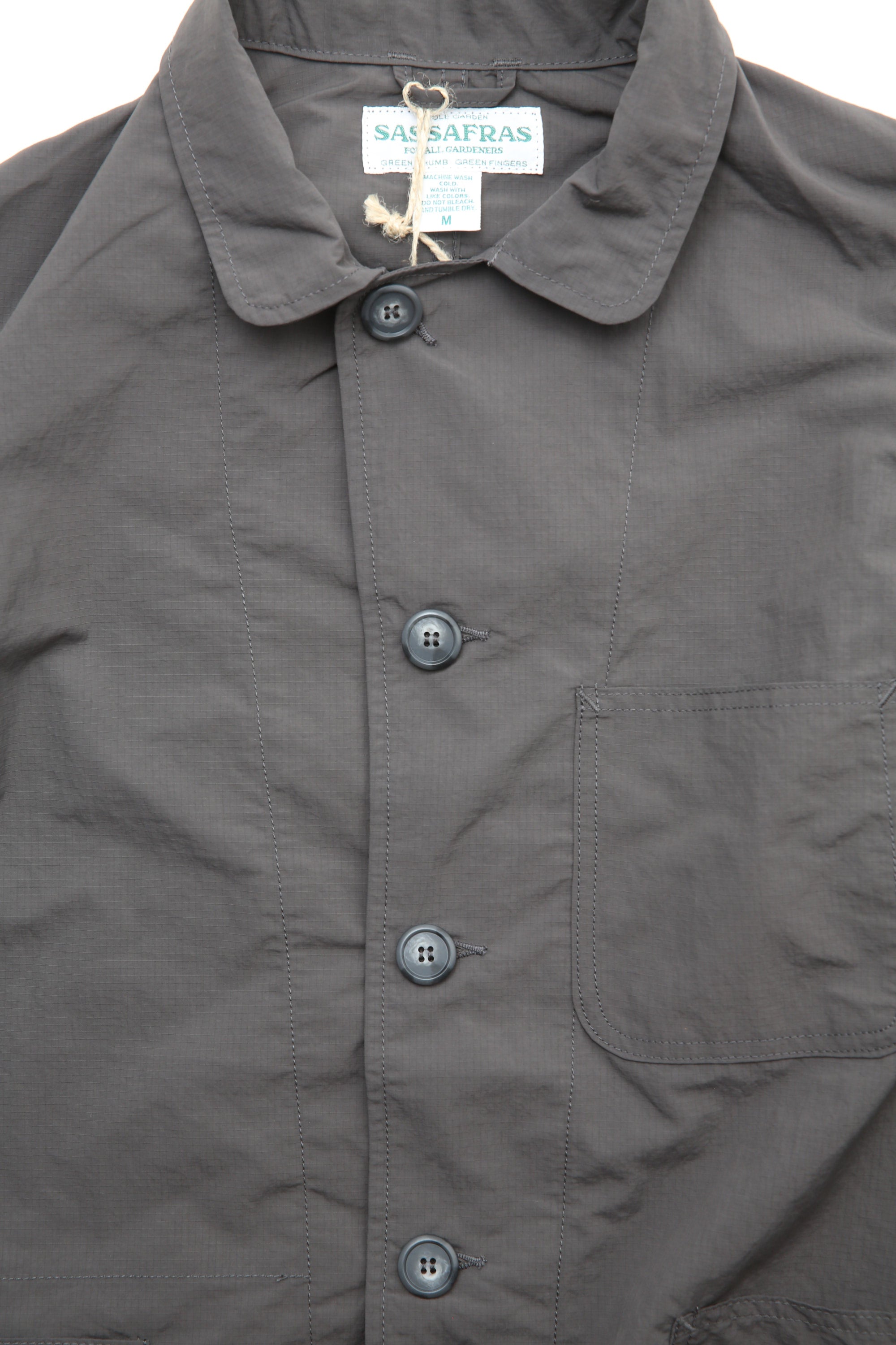 Sassafras Sprayer Jacket - Charcoal Nylon Ripstop – Totem Brand Co.
