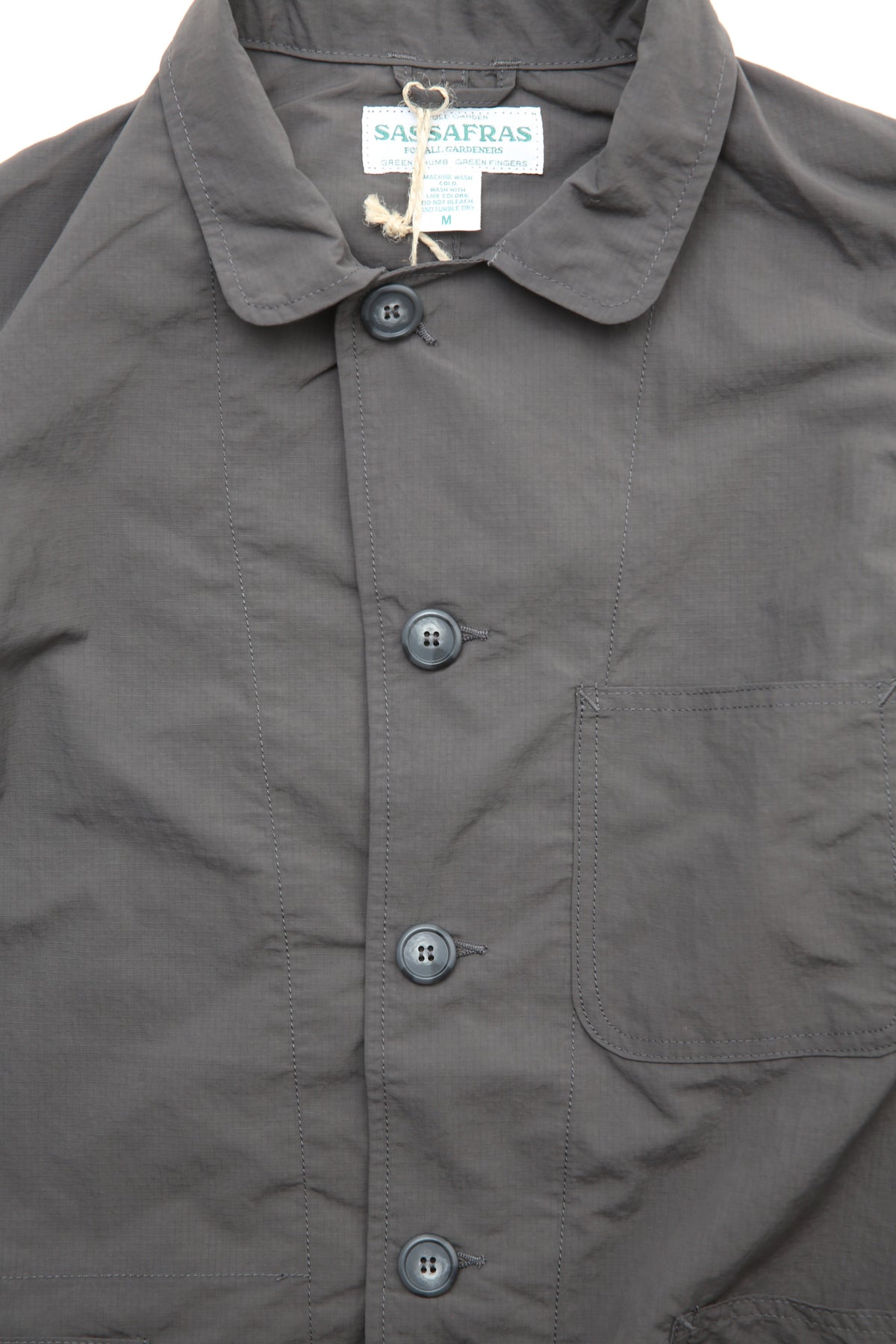 Sassafras Sprayer Jacket - Charcoal Nylon Ripstop – Totem Brand Co