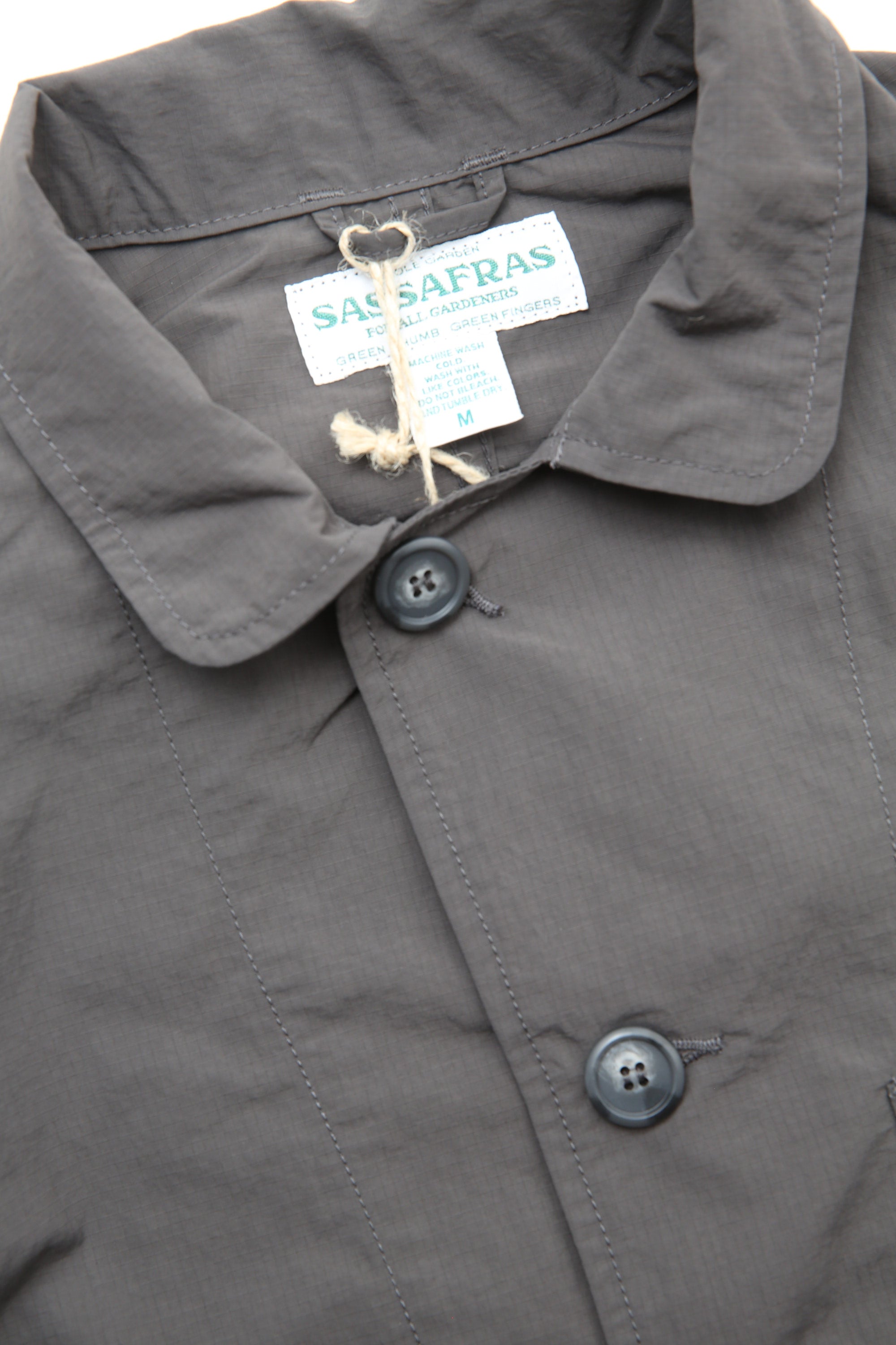 Sassafras Sprayer Jacket - Charcoal Nylon Ripstop – Totem Brand Co.
