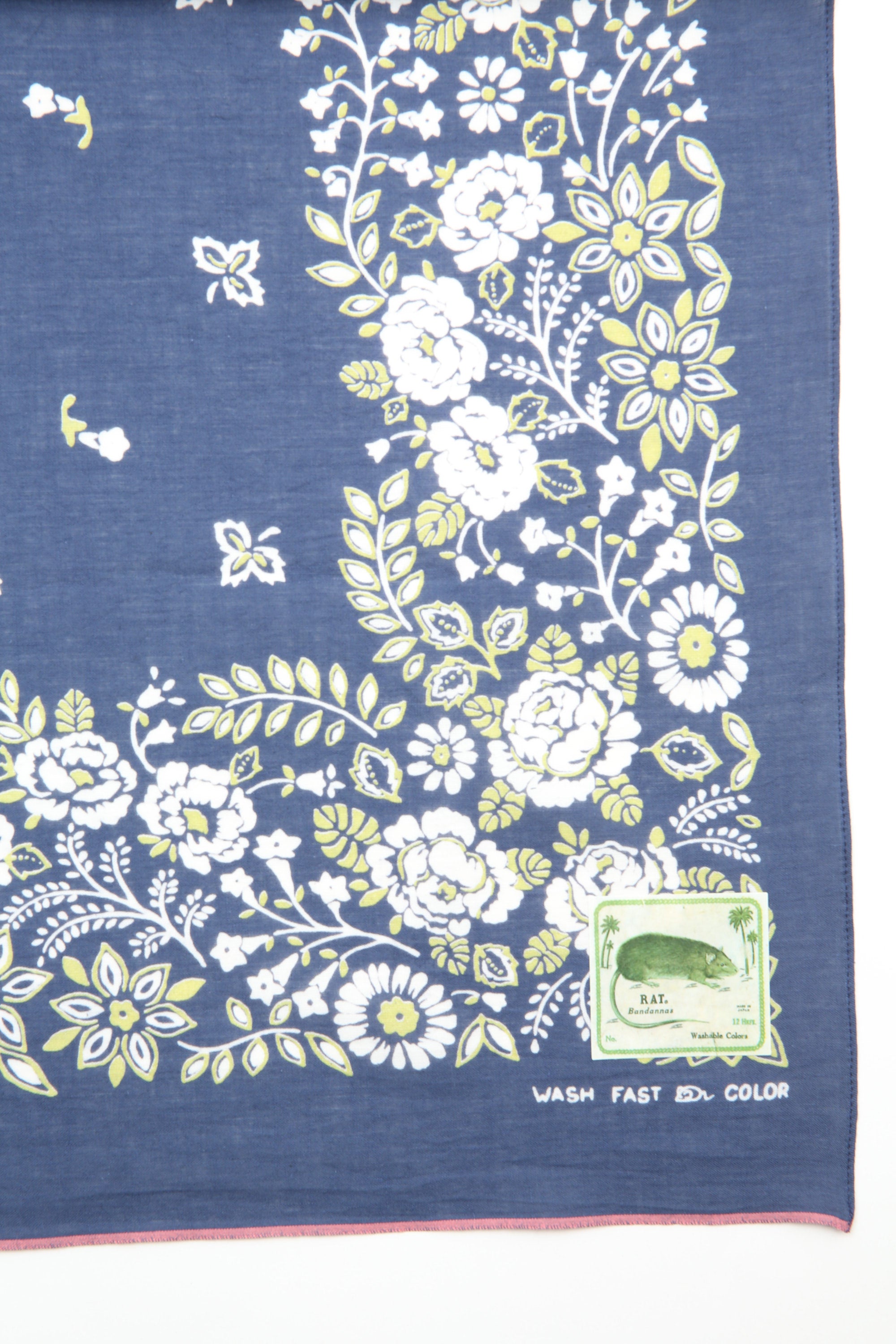 Kapital Fastcolor Selvedge Bandanna (CHURCHILL GARDEN) 30x30
