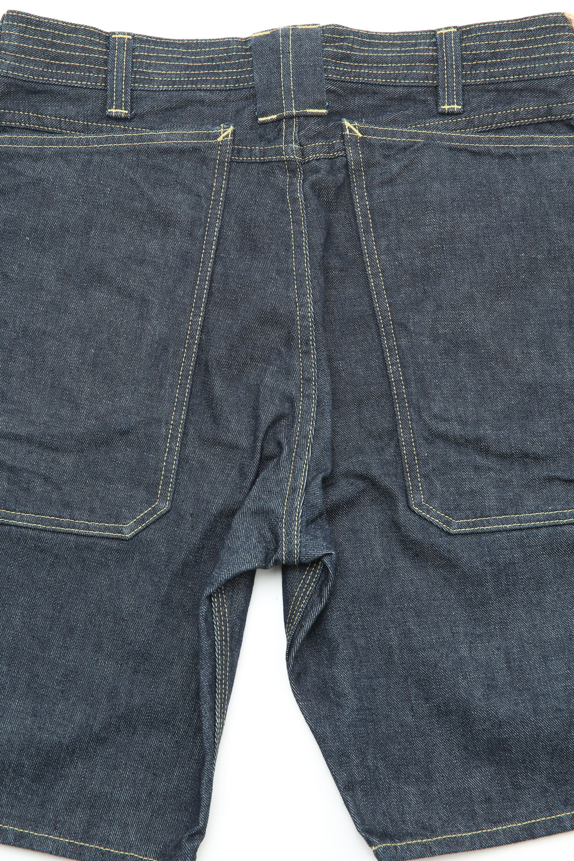 美品！SASSAFRAS FALL LEAF PANTS 1/2 Sassafras Fall Leaf Pants 1/2 (Shorts) 13.5oz Denim - Indigo