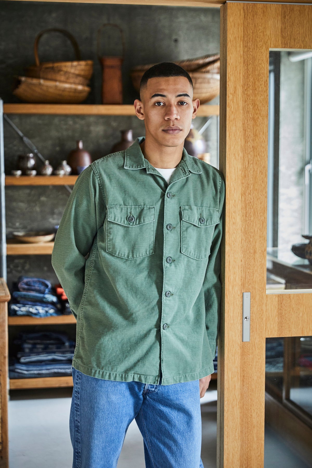 army fatigue dress shirt orSlow US Army Fatigue Shirt