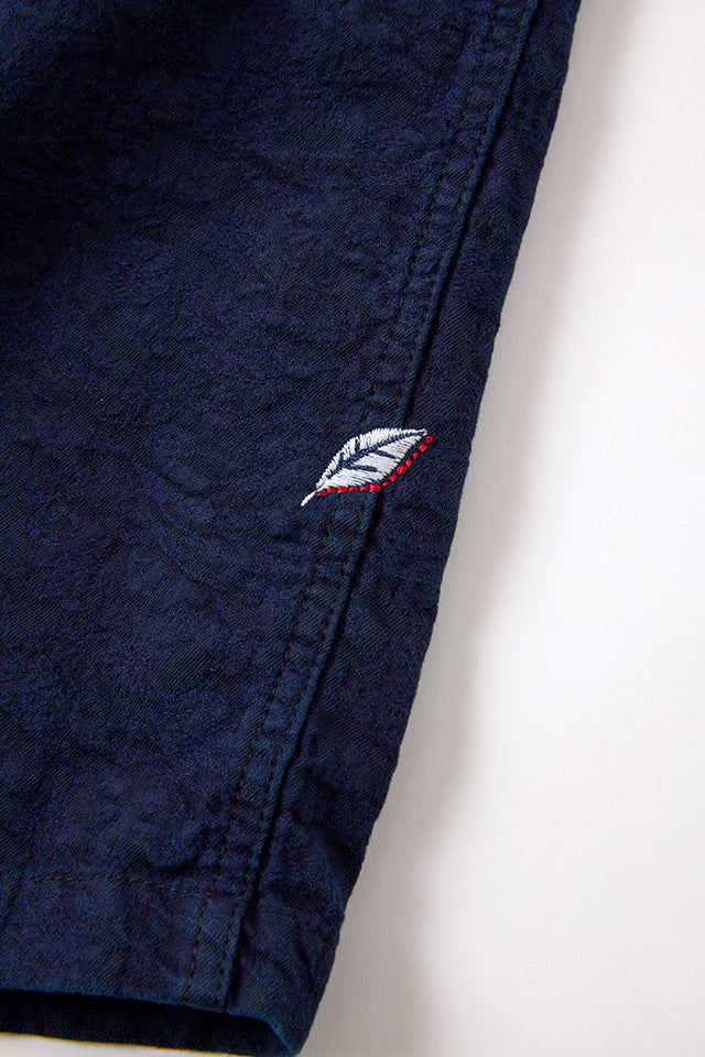 Pure Blue Japan [2241-2] Organic Cotton Jacquard Open Collar Shirt
