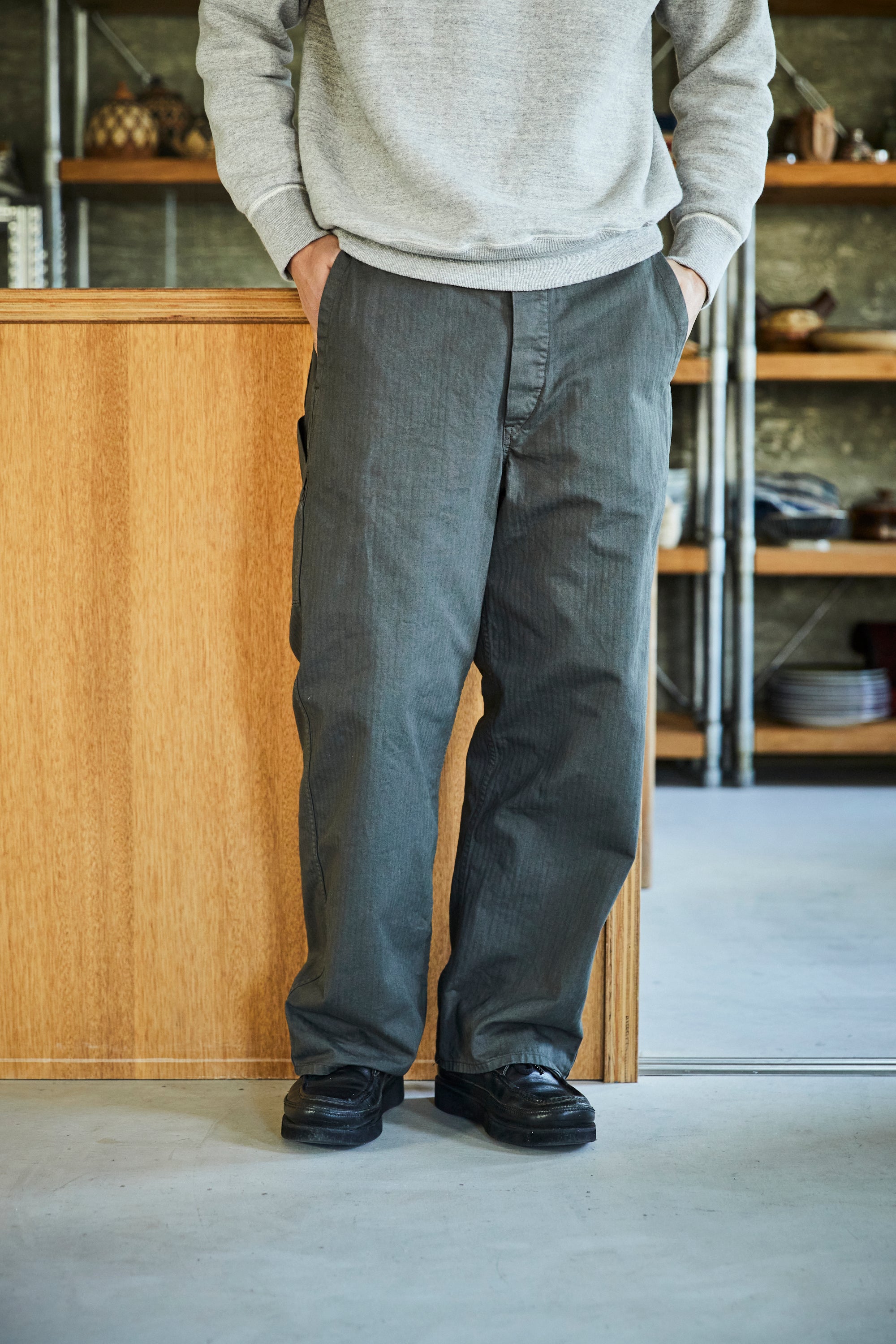 orSlow WIDE FIT FRENCH WORK PANTS (UNISEX) - Coffee Brown – Totem