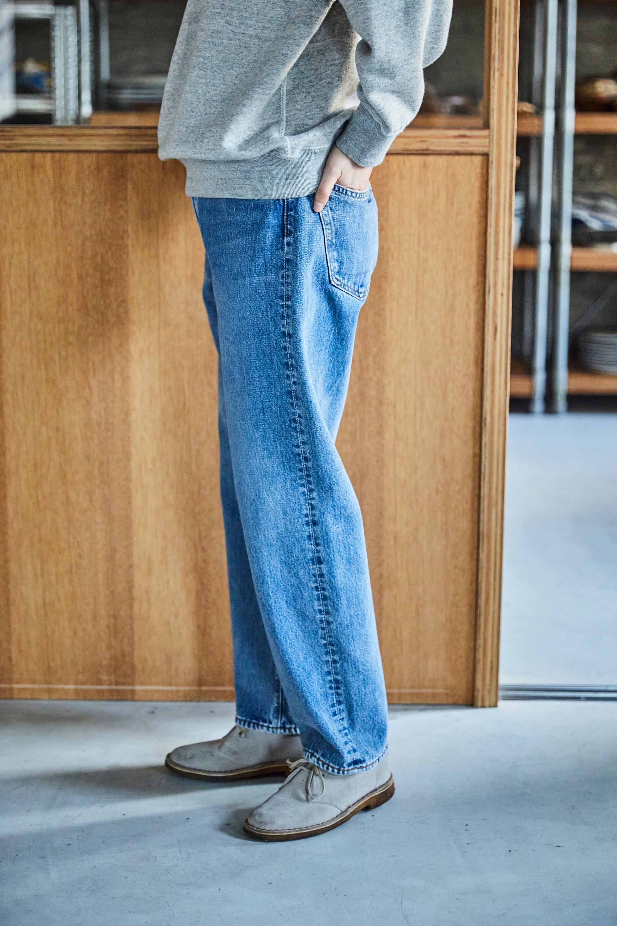 orSlow Women's SHORT LENGTH 105 90'S DENIM MID USED (*ZIPPER FLY