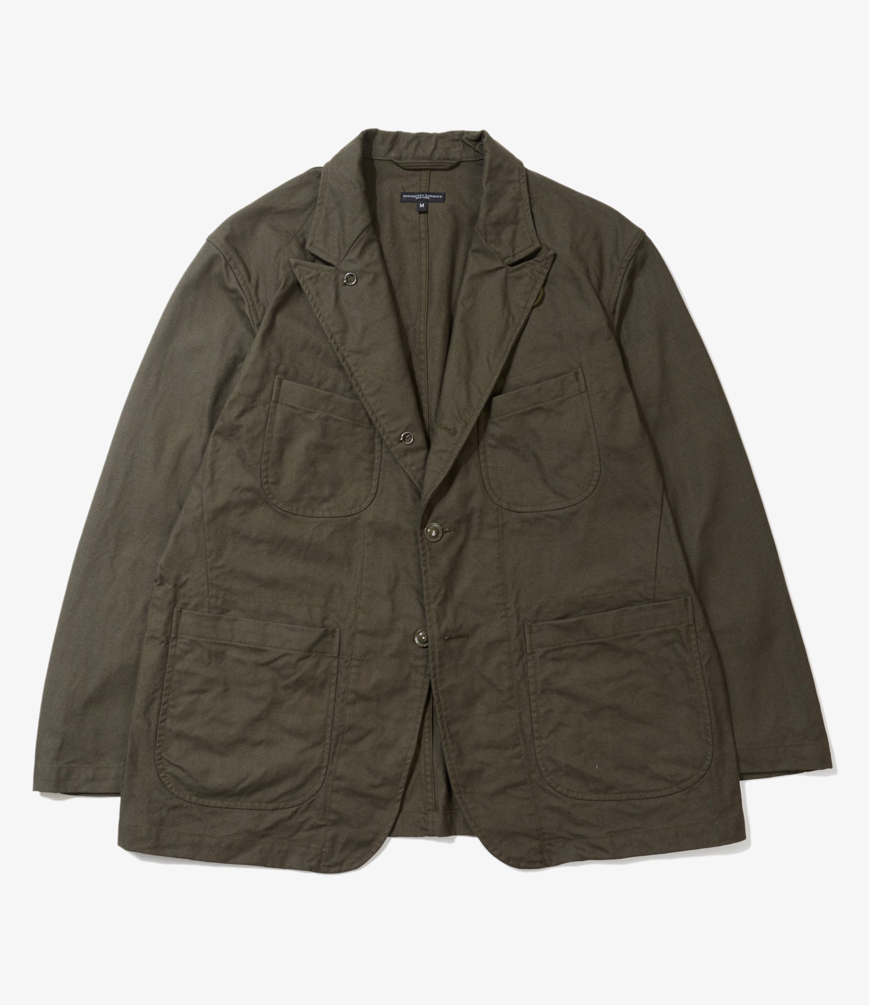 Engineered Garments Bedford Jacket - Olive Cotton Brushed HB - XS