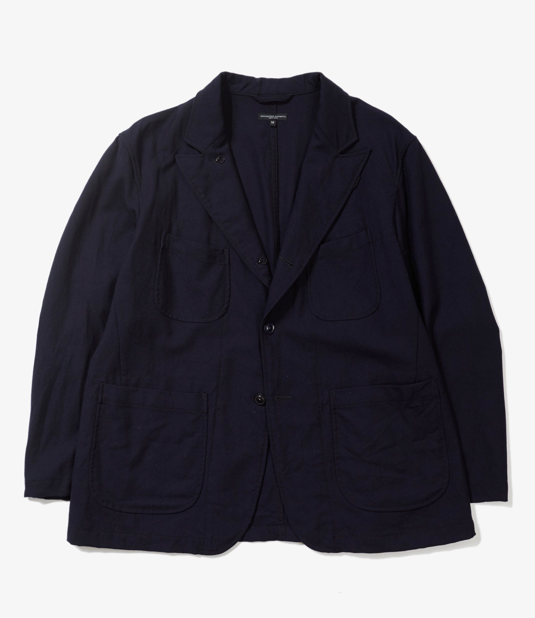 Engineered Garments Bedford Jacket - Dk. Navy Wool Uniform Serge - XS