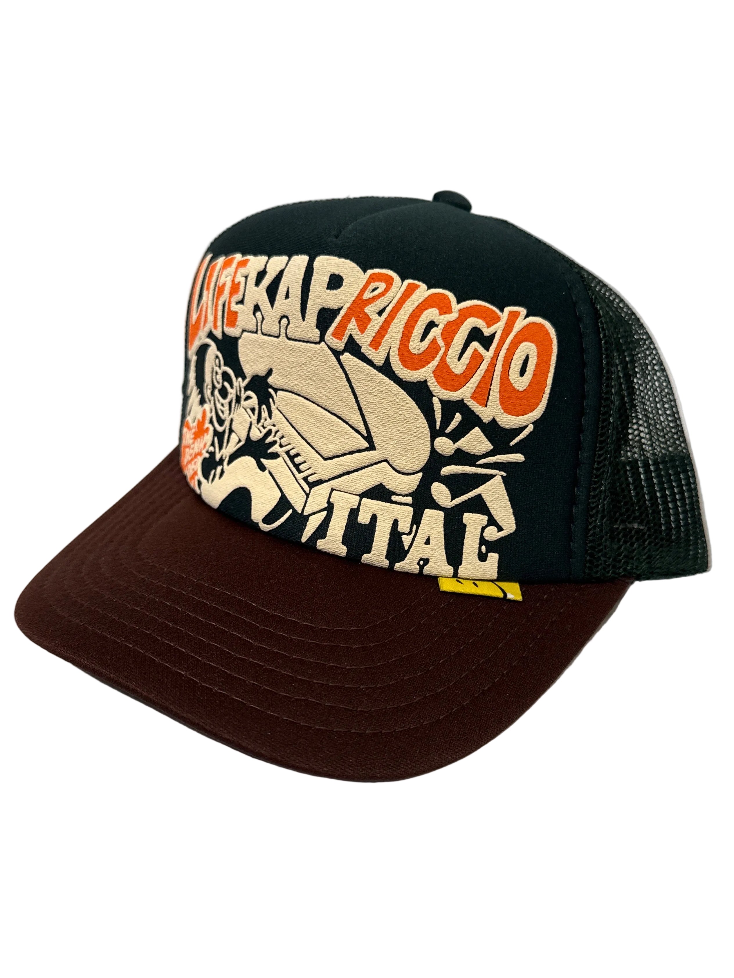 Kapital LIFE KAPRICCIO Track Cap - Dark Green / Brown – Totem