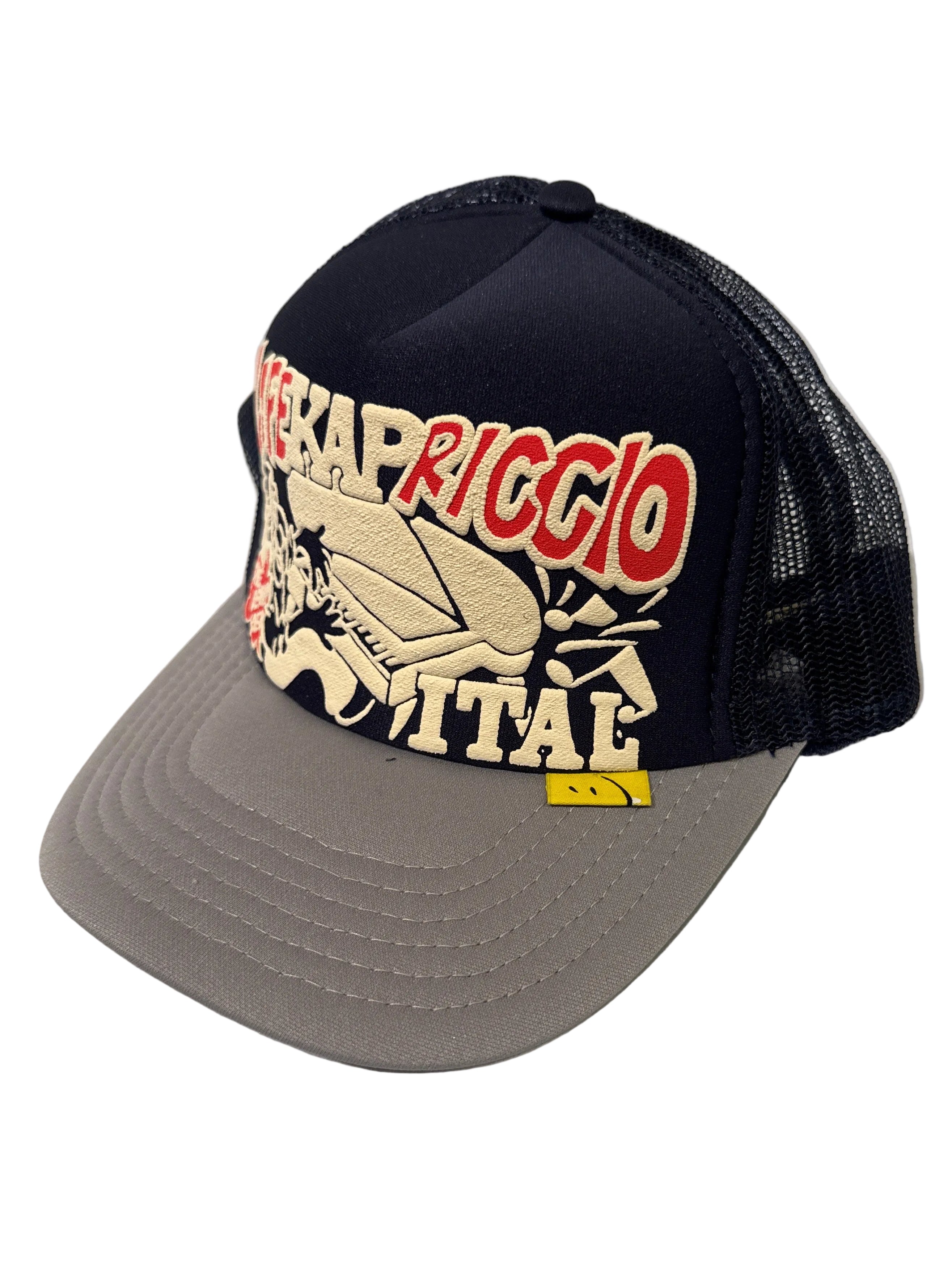 Kapital LIFE KAPRICCIO Track Cap - Navy / Gray – Totem Brand Co.