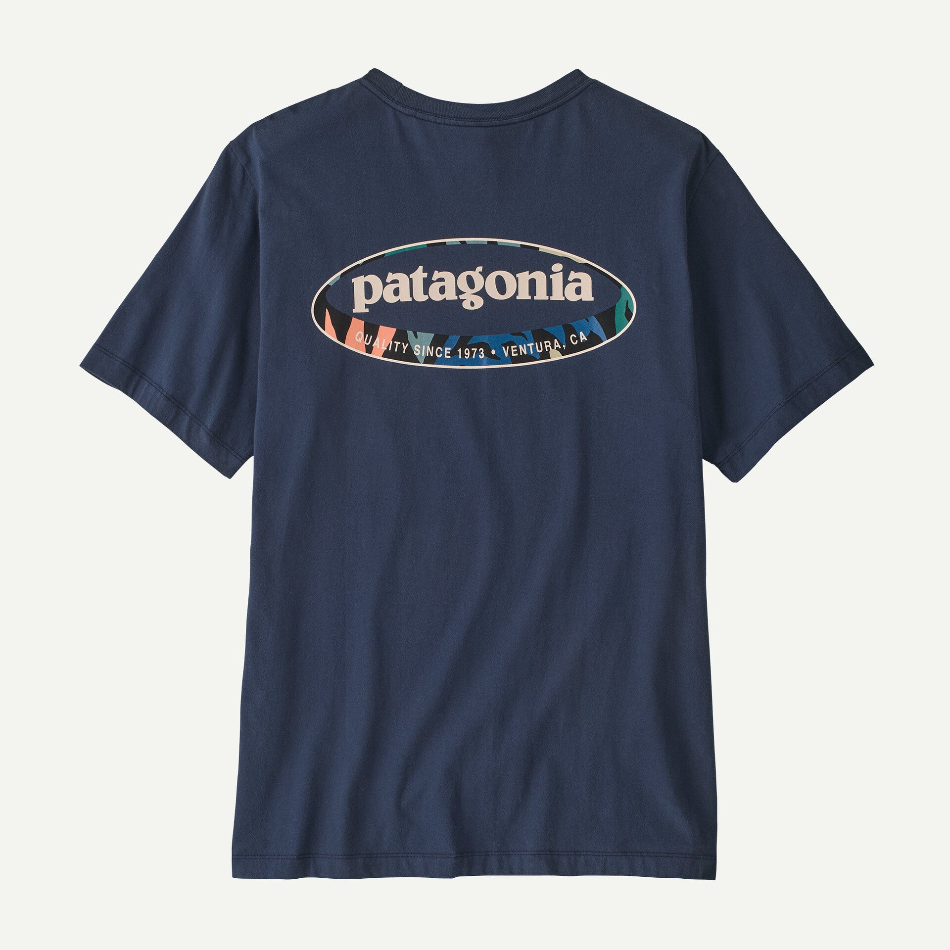 Patagonia Men's '95 Oval Logo T-Shirt - New Navy: Kaleido – Totem
