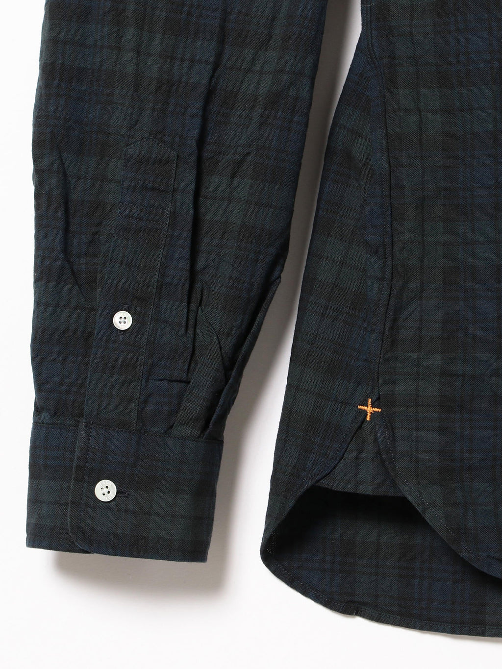 Beams Plus B.D. Indigo Yarn Tartan Check - INDIGO BLACK WATCH