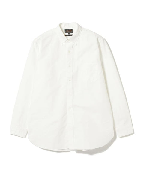 Beams Plus  American Oxford Button Down Shirt Classic Fit  - White