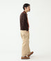 Beams Plus Wool Knit Striped Polo Shirt - Dark Brown